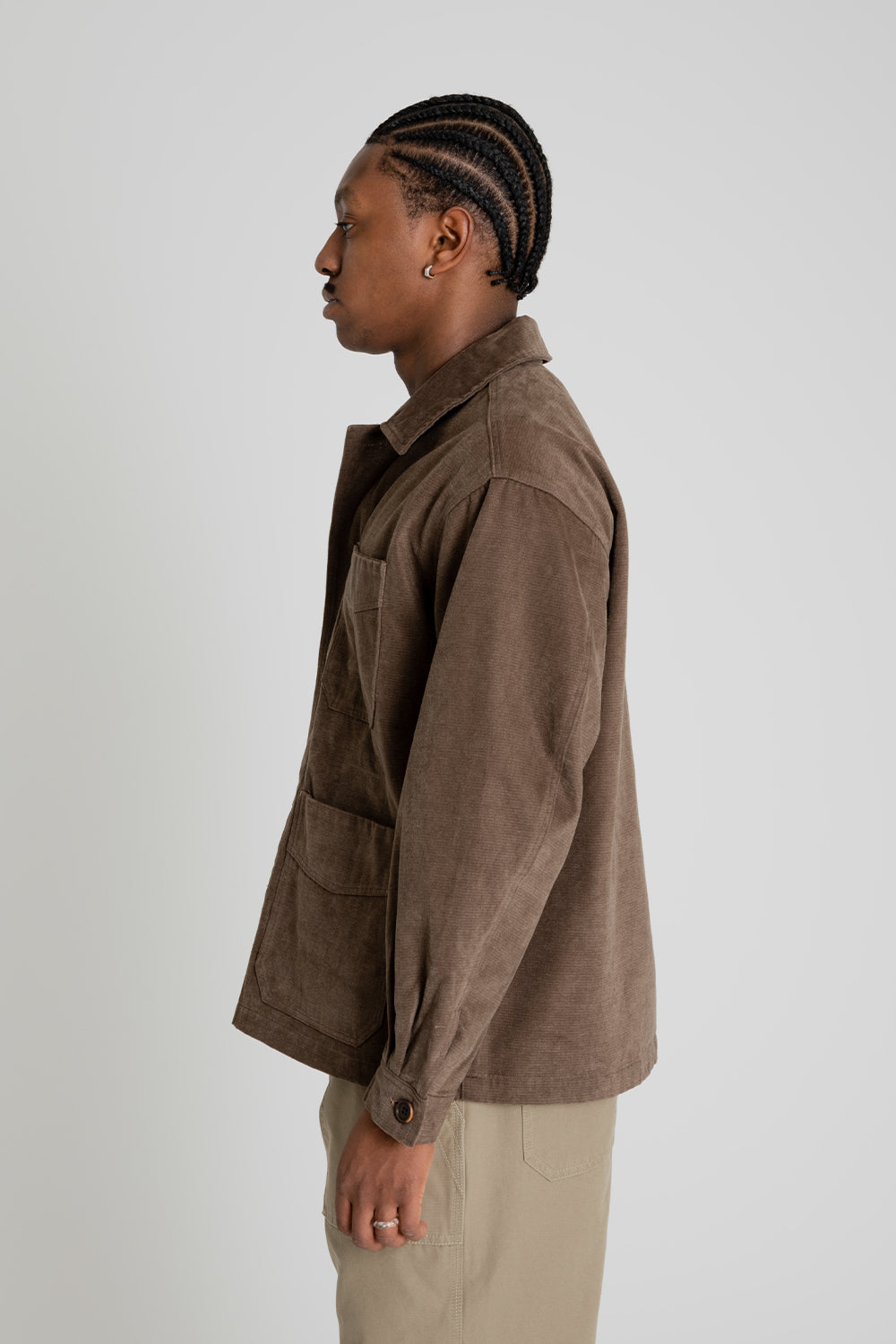 Frizmworks Jungle Moleskin French Work Jacket in Brown