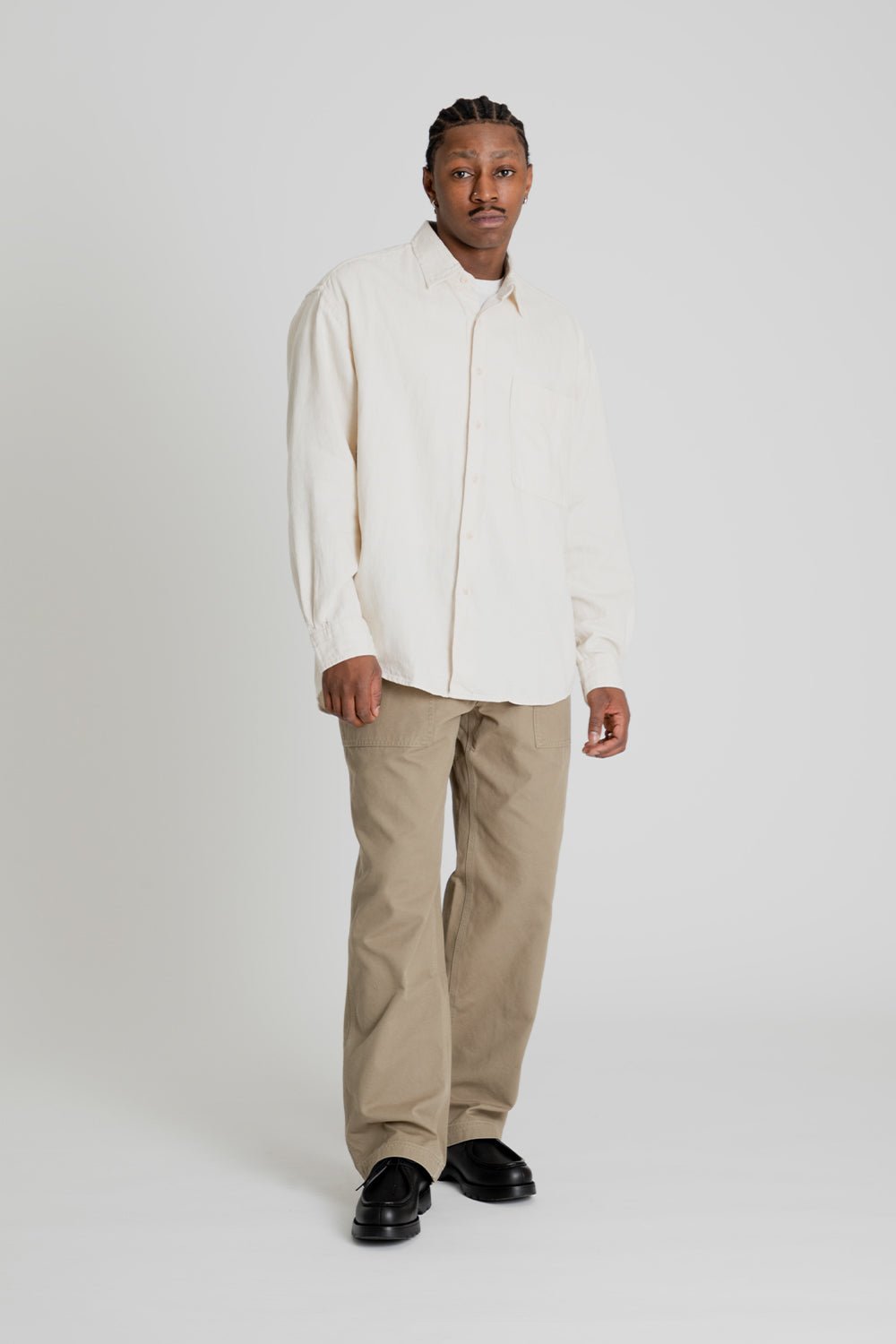 Frizmworks Linen Relaxed Shirt Natural Front
