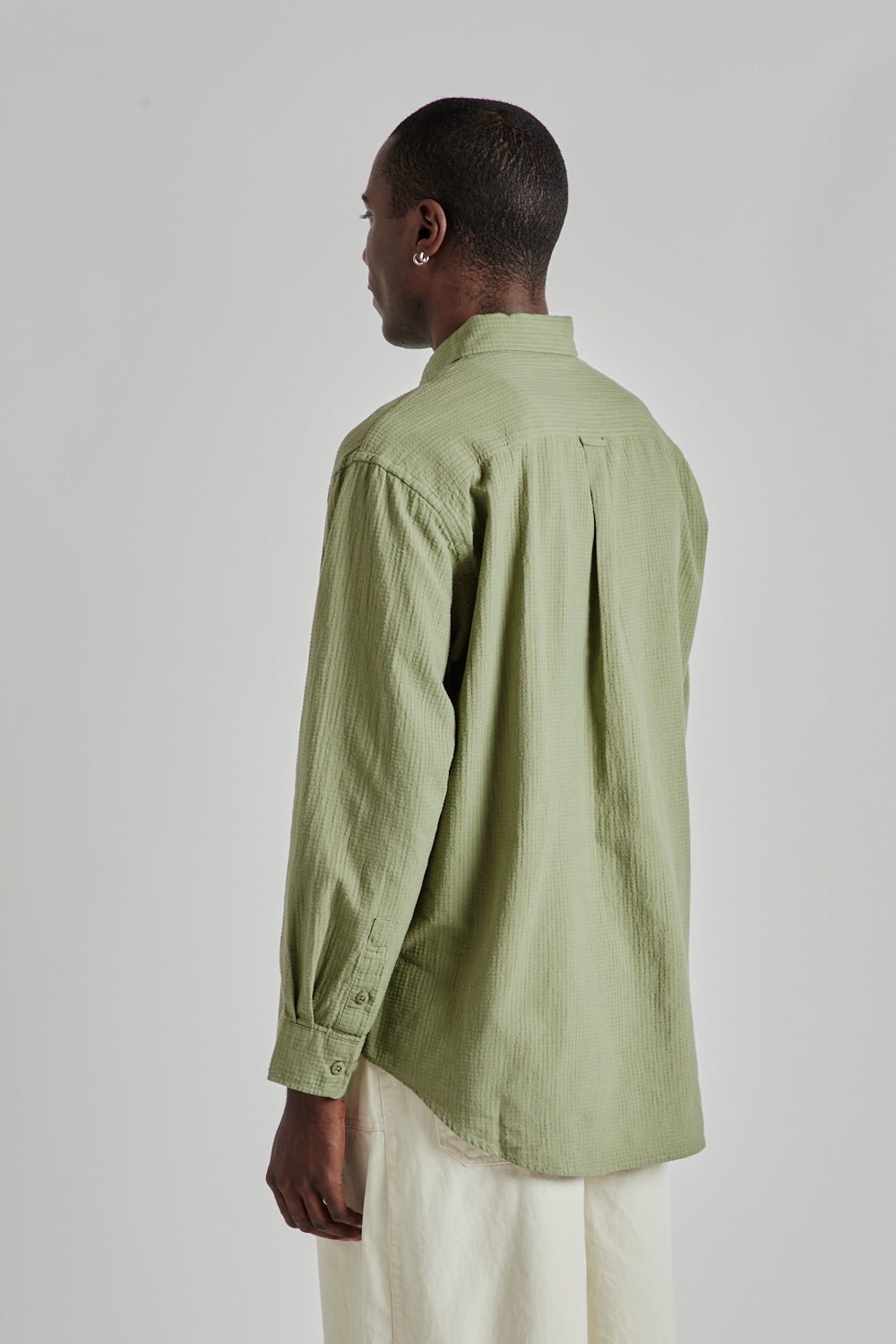 OG Dobby Weave Seersucker Shirt - Olive