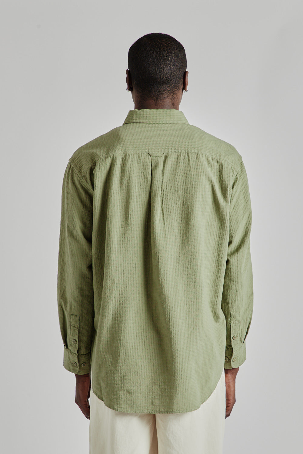 OG Dobby Weave Seersucker Shirt - Olive