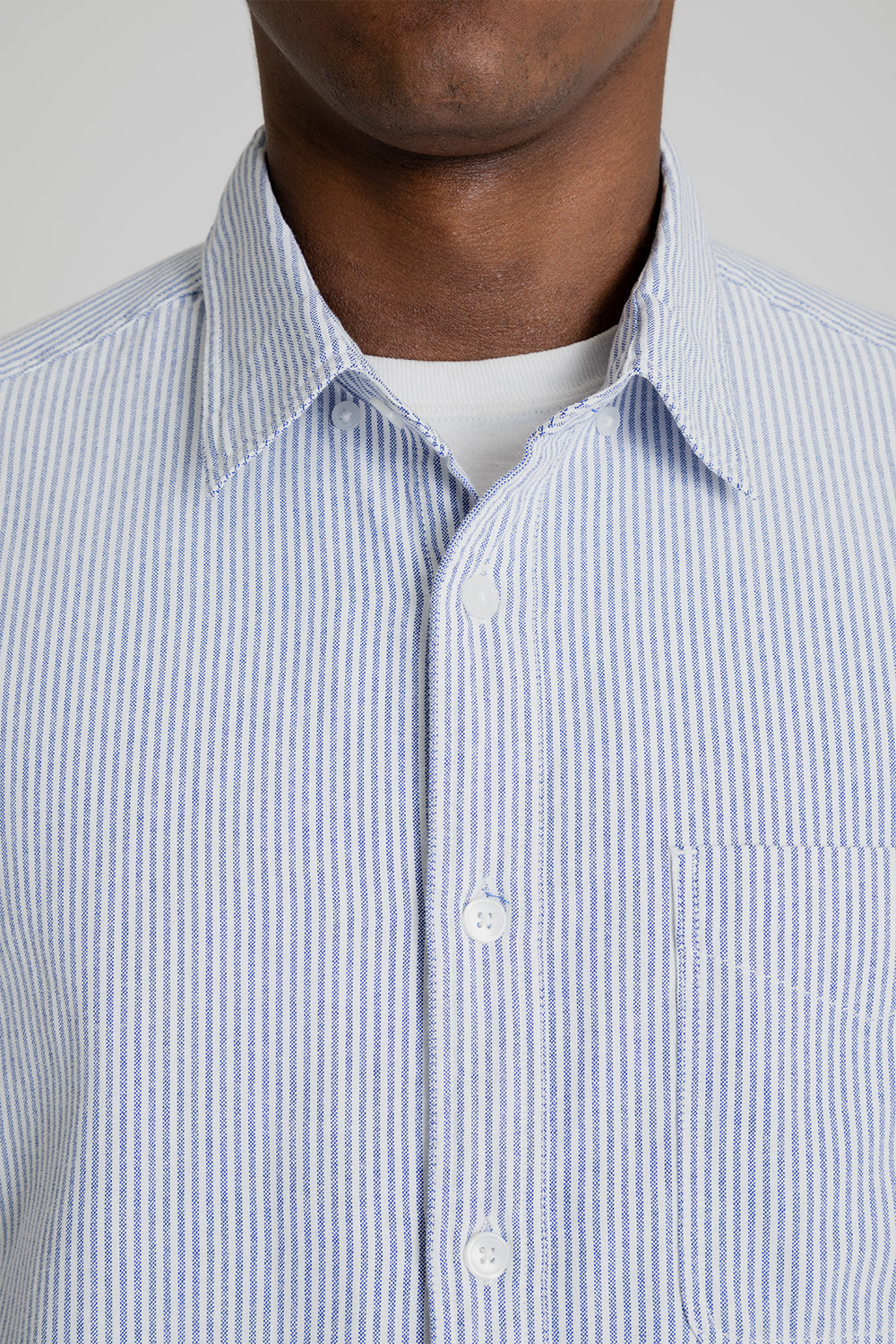 Frizmworks OG Stripe Oversized Shirt Blue Detail 01