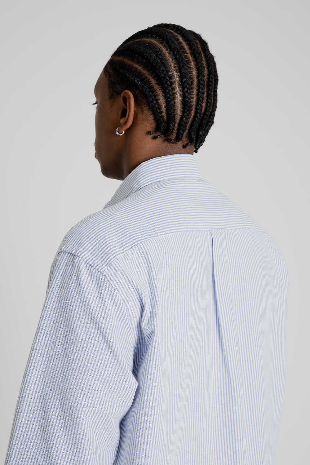 Frizmworks OG Stripe Oversized Shirt Blue Detail 04
