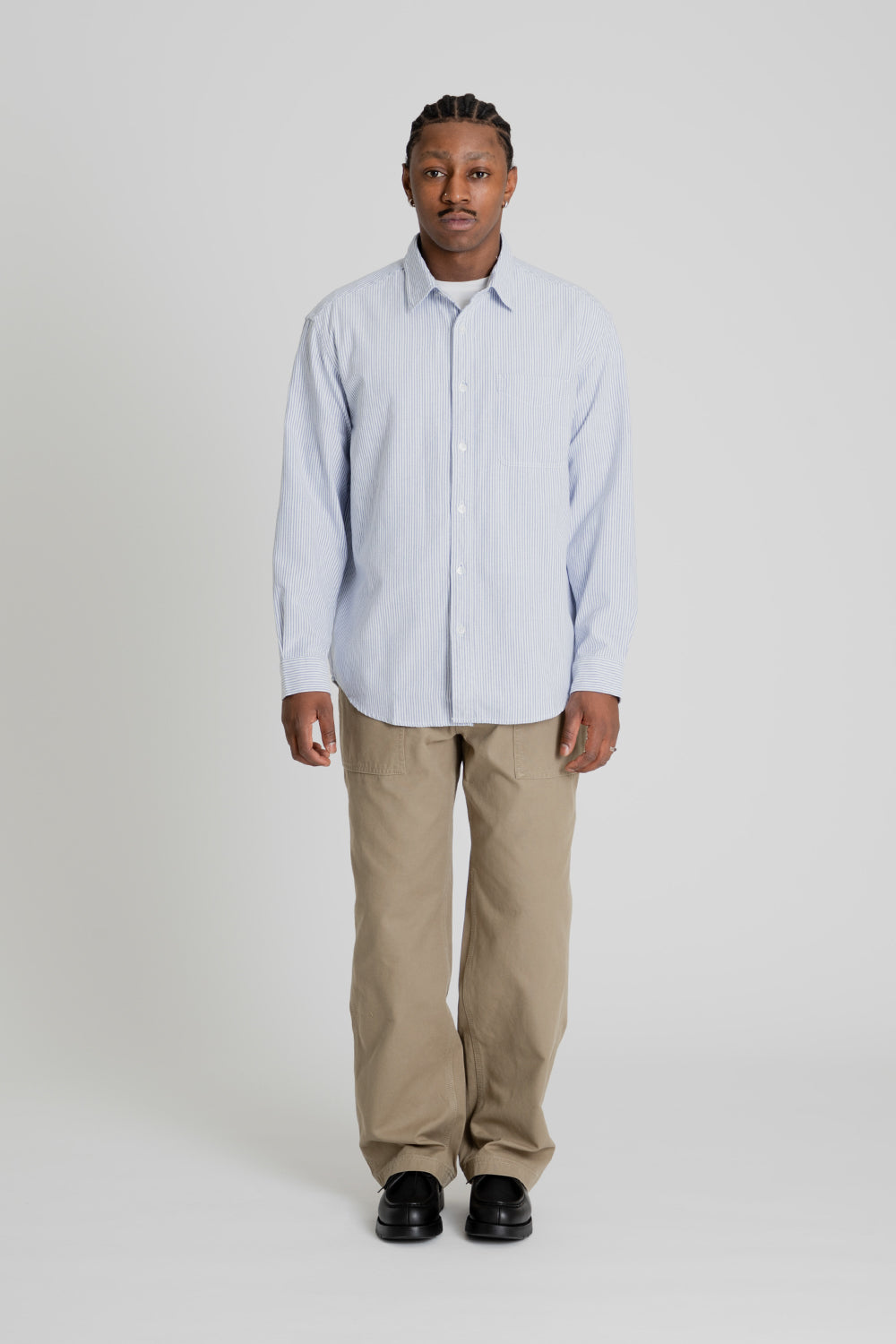 Frizmworks OG Stripe Oversized Shirt Blue Front