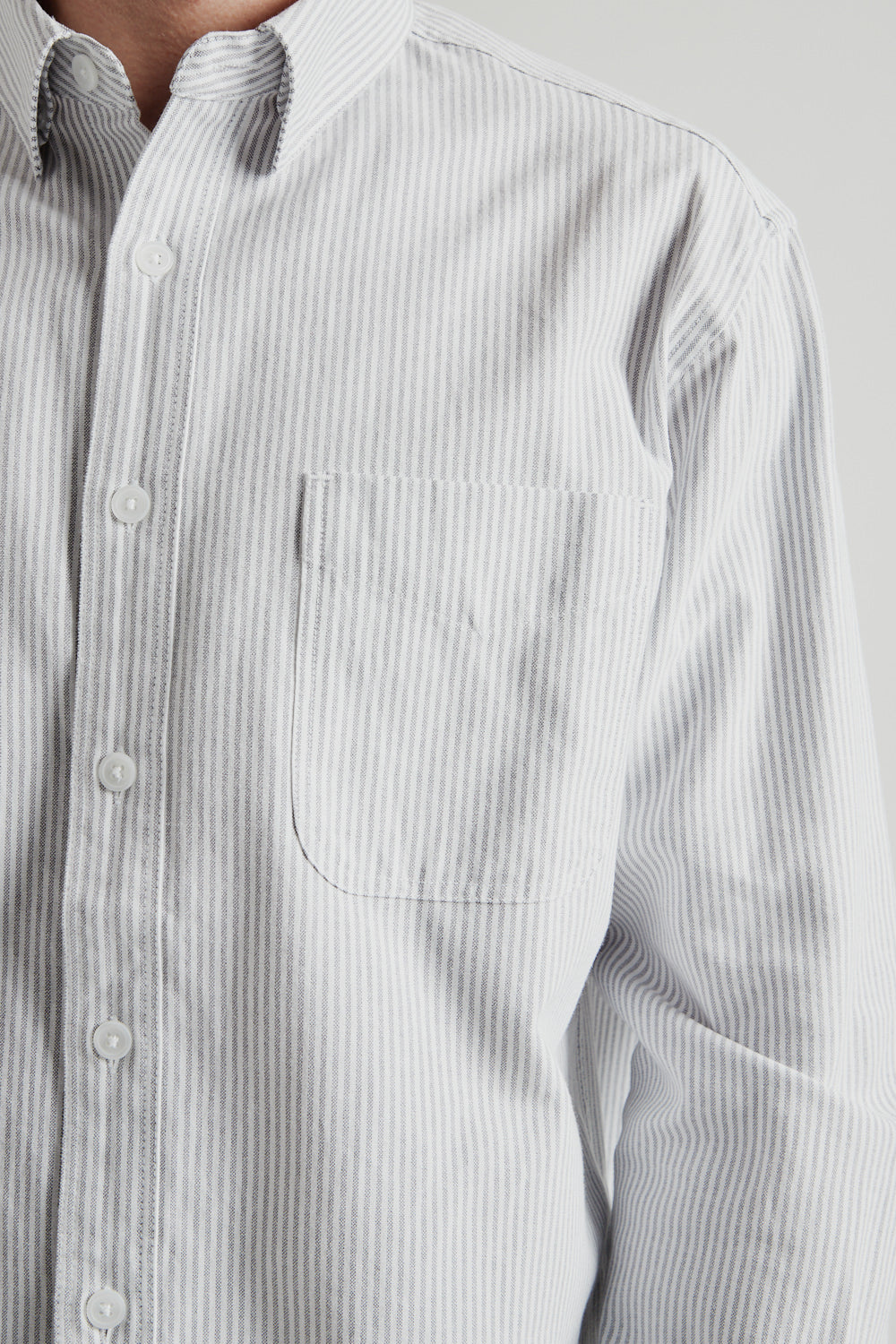 Frizmworks OG Stripe Oversized Shirt in Gray