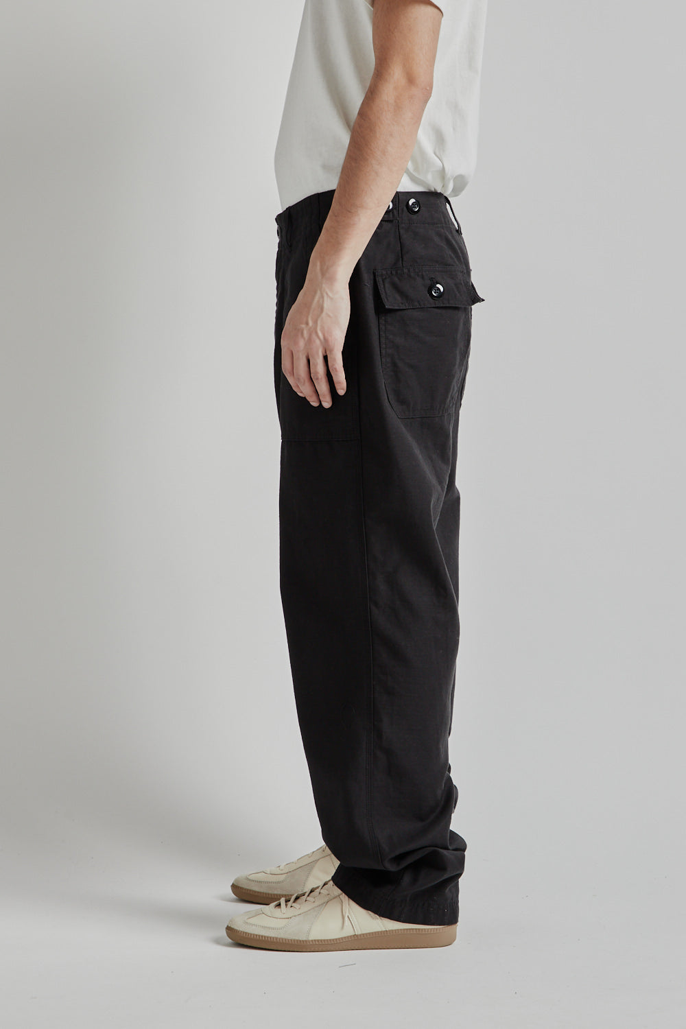 Frizmworks SS25 Back Satin Fatigue Pants Black 03