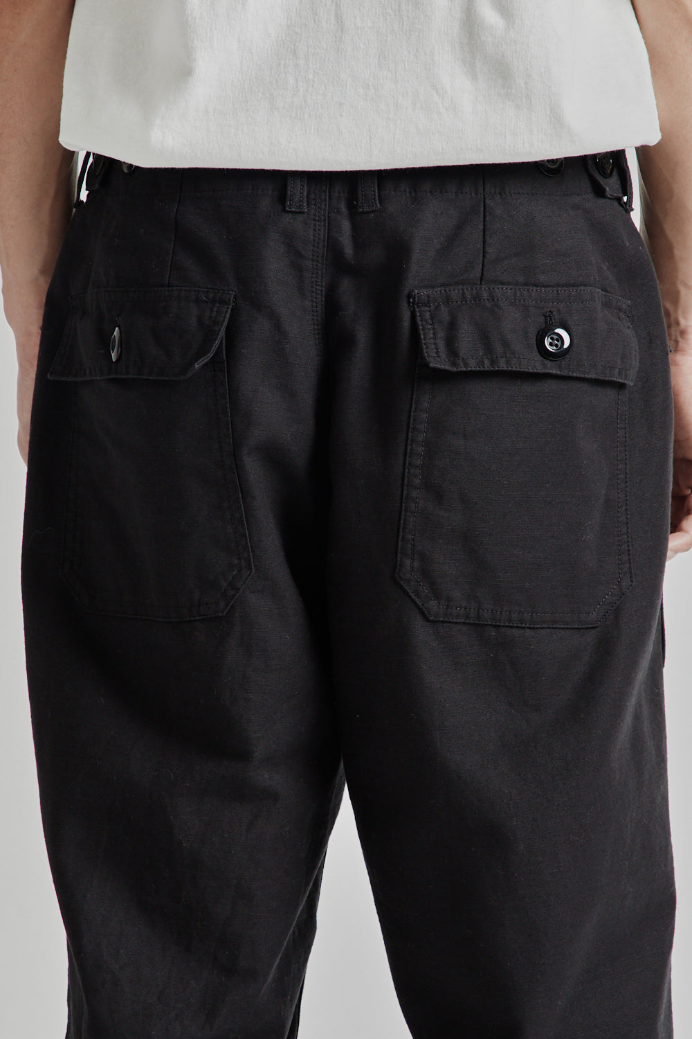 Frizmworks SS25 Back Satin Fatigue Pants Black 05