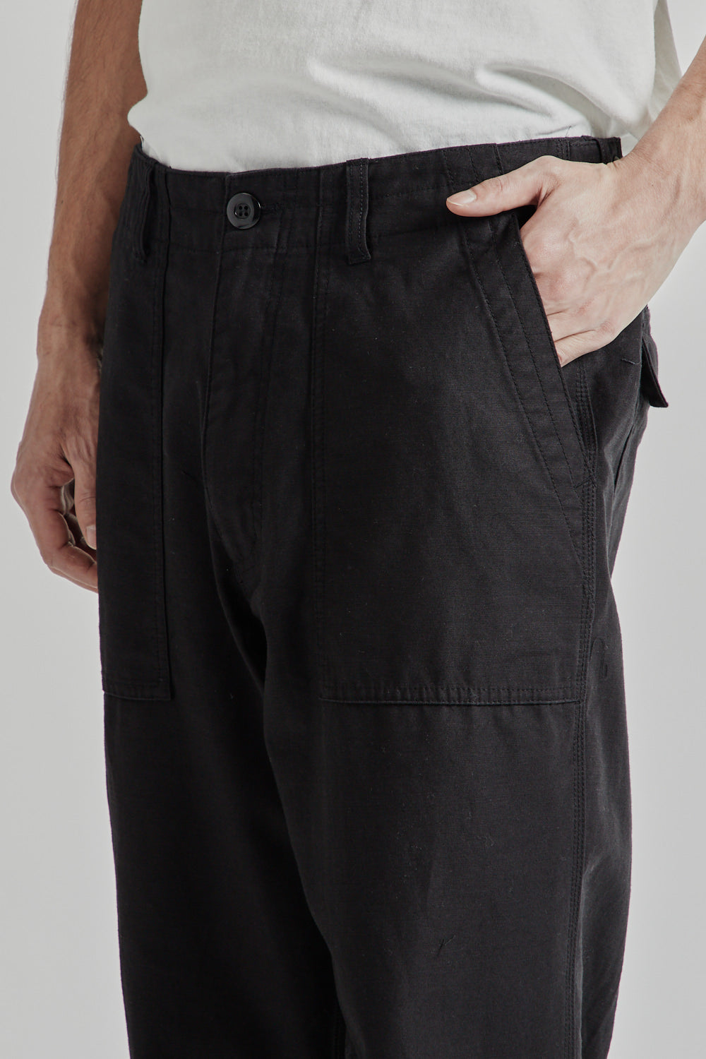 Frizmworks SS25 Back Satin Fatigue Pants Black 07