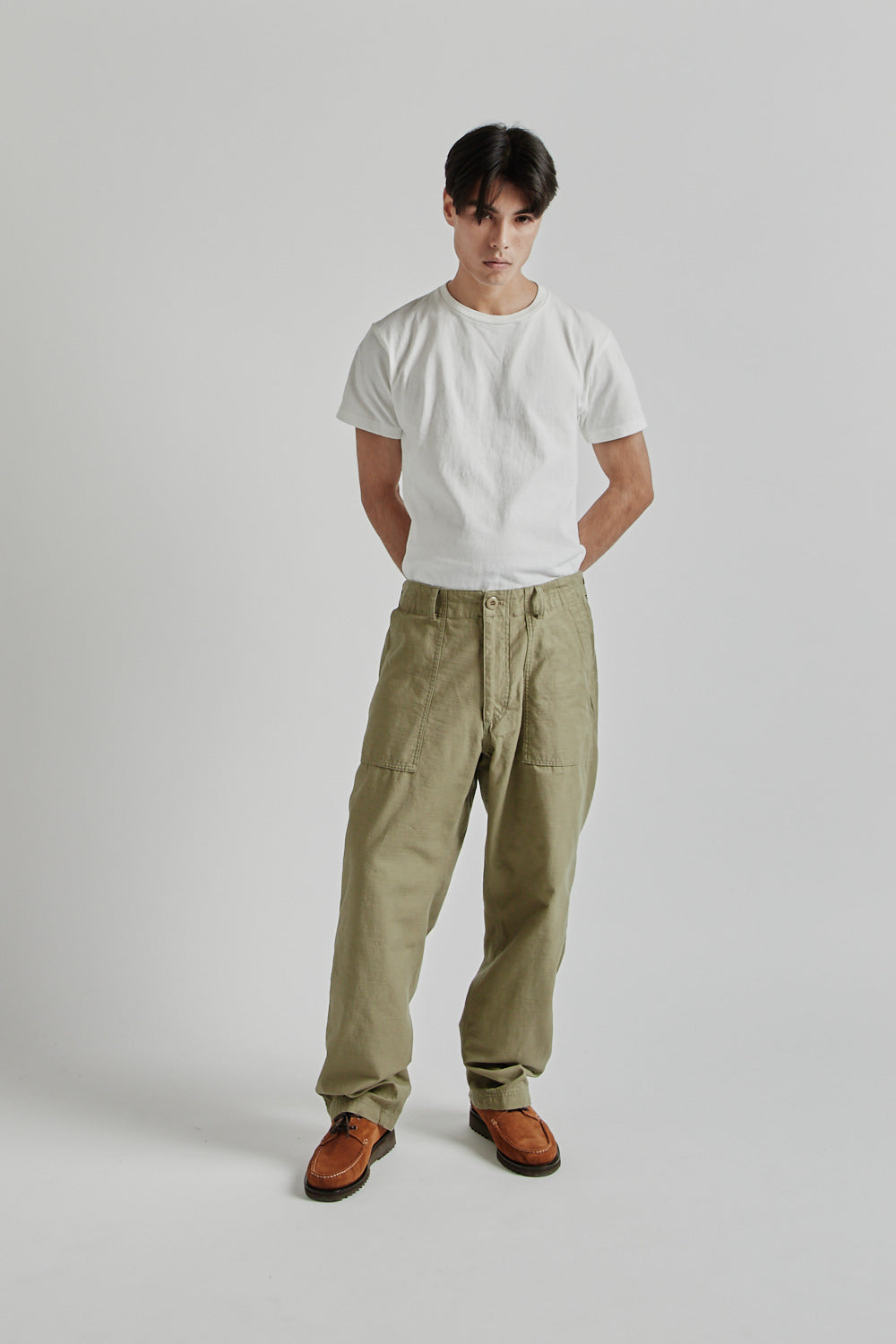 Frizmworks Back Satin Fatigue Pants - Khaki Beige | Wallace