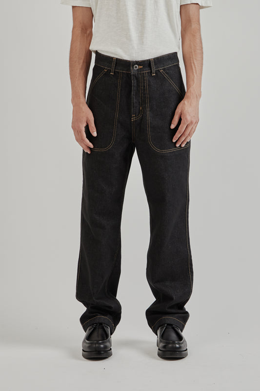 Frizmworks SS25 CP Wide Denim Pants Black 2