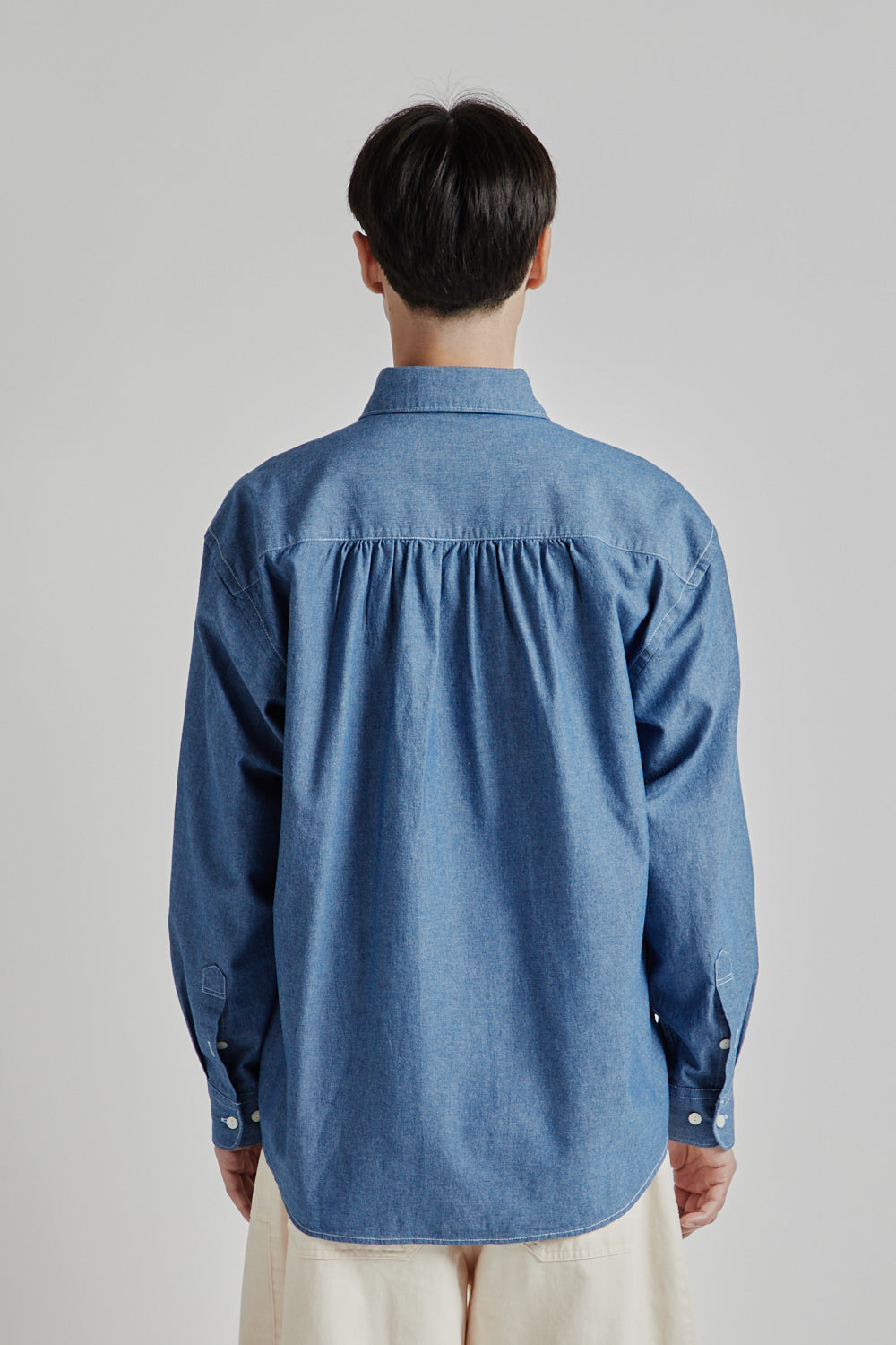 25SS ANCELLM　AGING CHAMBRAY SHIRT 2 AGING CHAMBRAY SHIRT(INDIGO) – ANCELLM