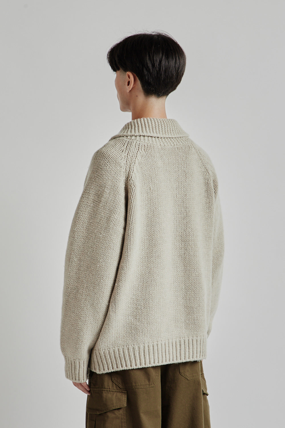 Frizmworks SS25 Heavy Cowichan Zip Up Cardigan Oatmeal 04