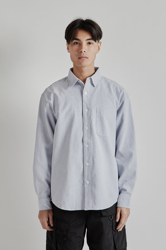 Frizmworks SS25 OG Stripe Oversized Shirt Blue 02