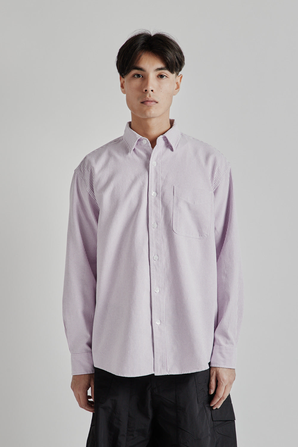 Frizmworks SS25 OG Stripe Oversized Shirt Purple 02
