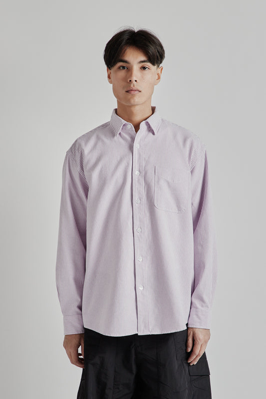 Frizmworks SS25 OG Stripe Oversized Shirt Purple 02