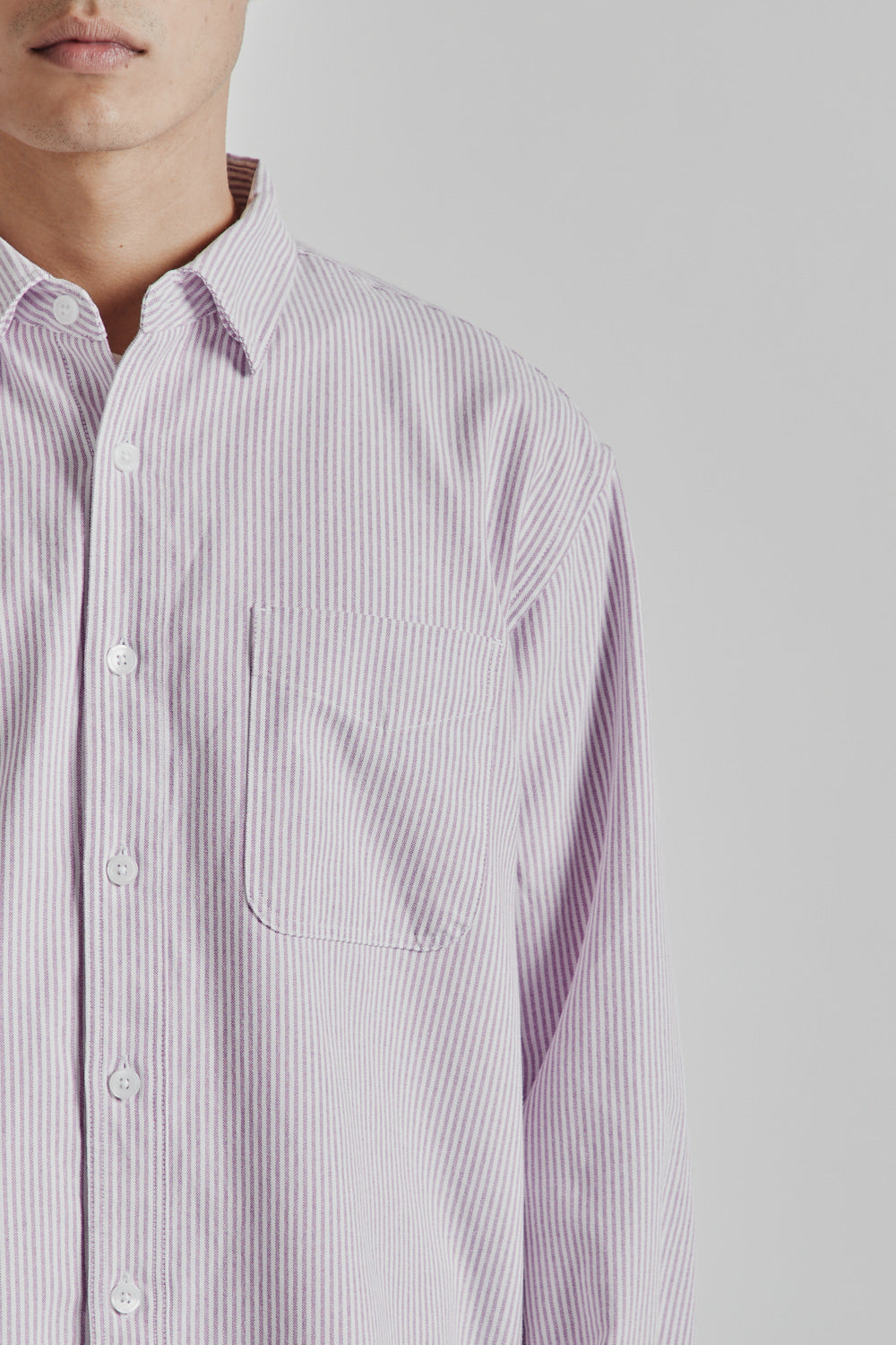 Frizmworks SS25 OG Stripe Oversized Shirt Purple 07