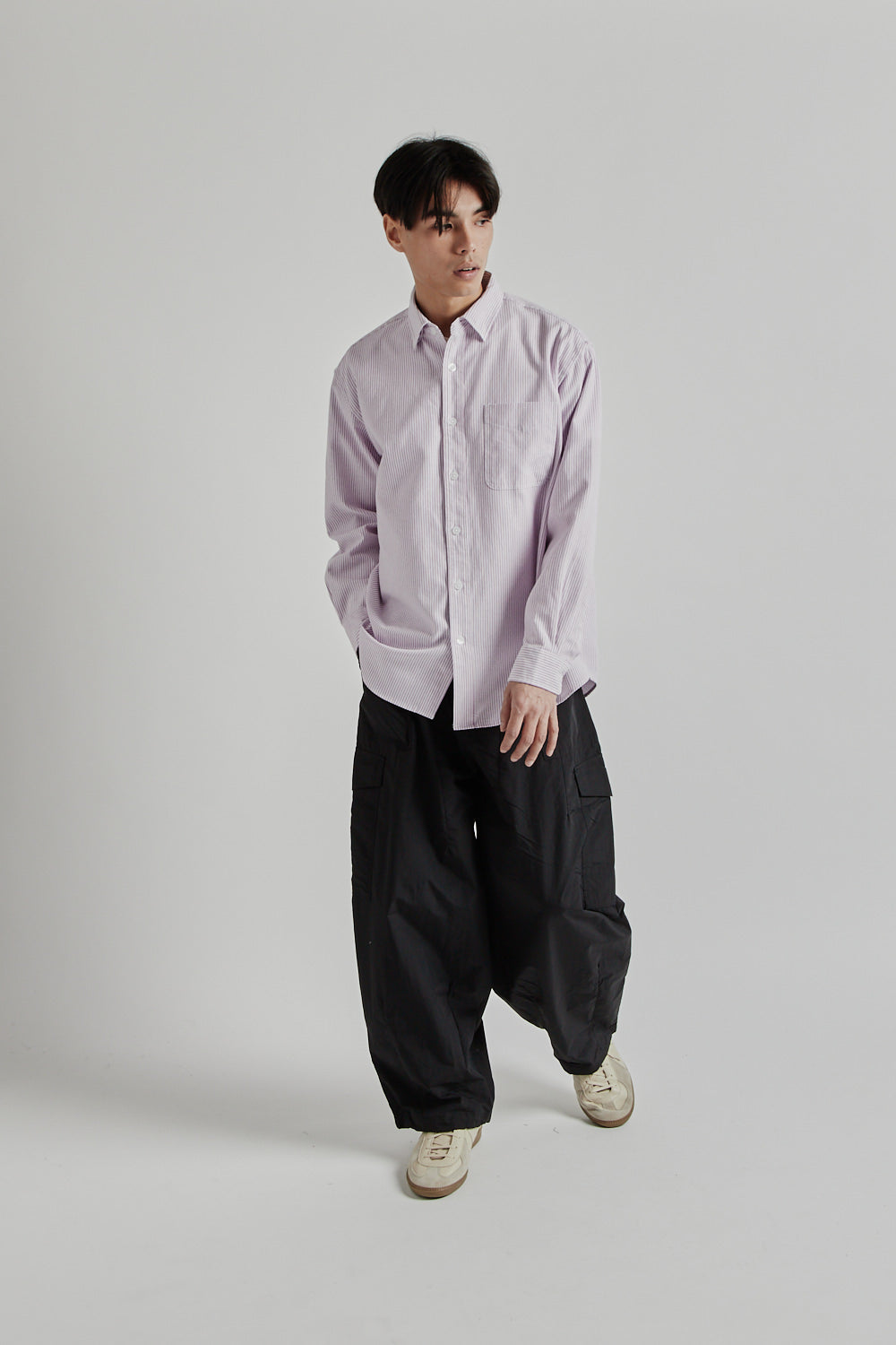 Frizmworks SS25 OG Stripe Oversized Shirt Purple 09