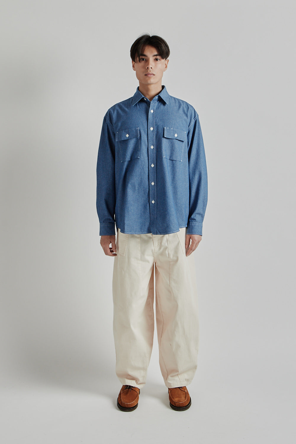 Frizmworks SS25 Twill Balloon Pants Ivory 01