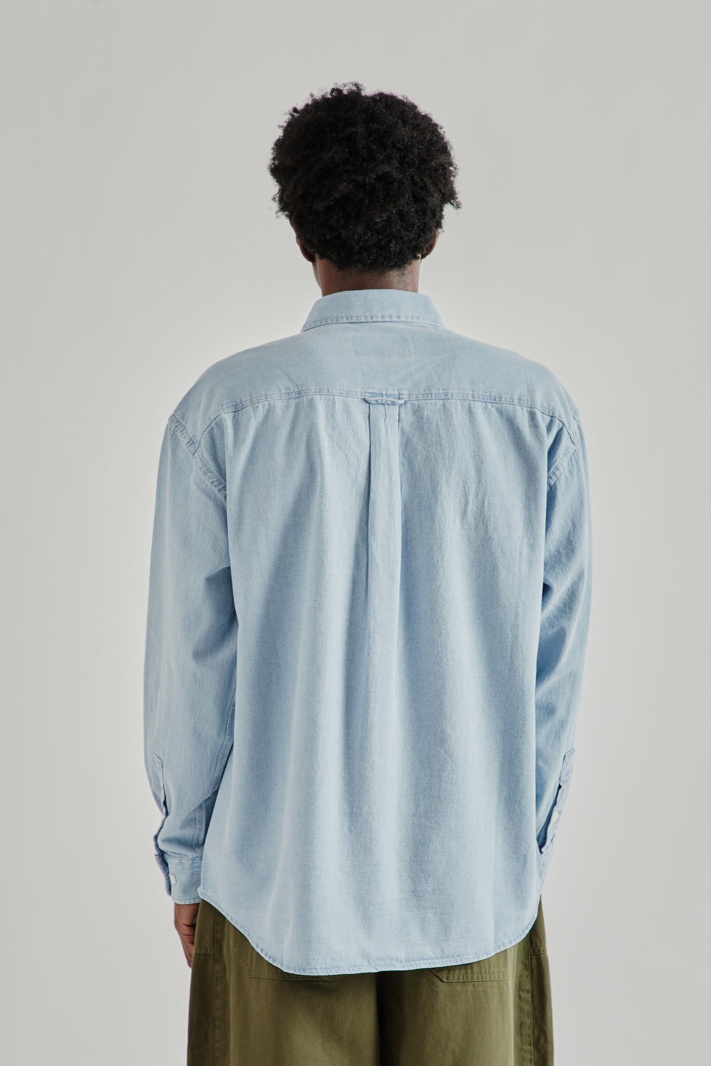 Frizmworks SS26 Bleach Denim Utility Shirt Light Blue4308