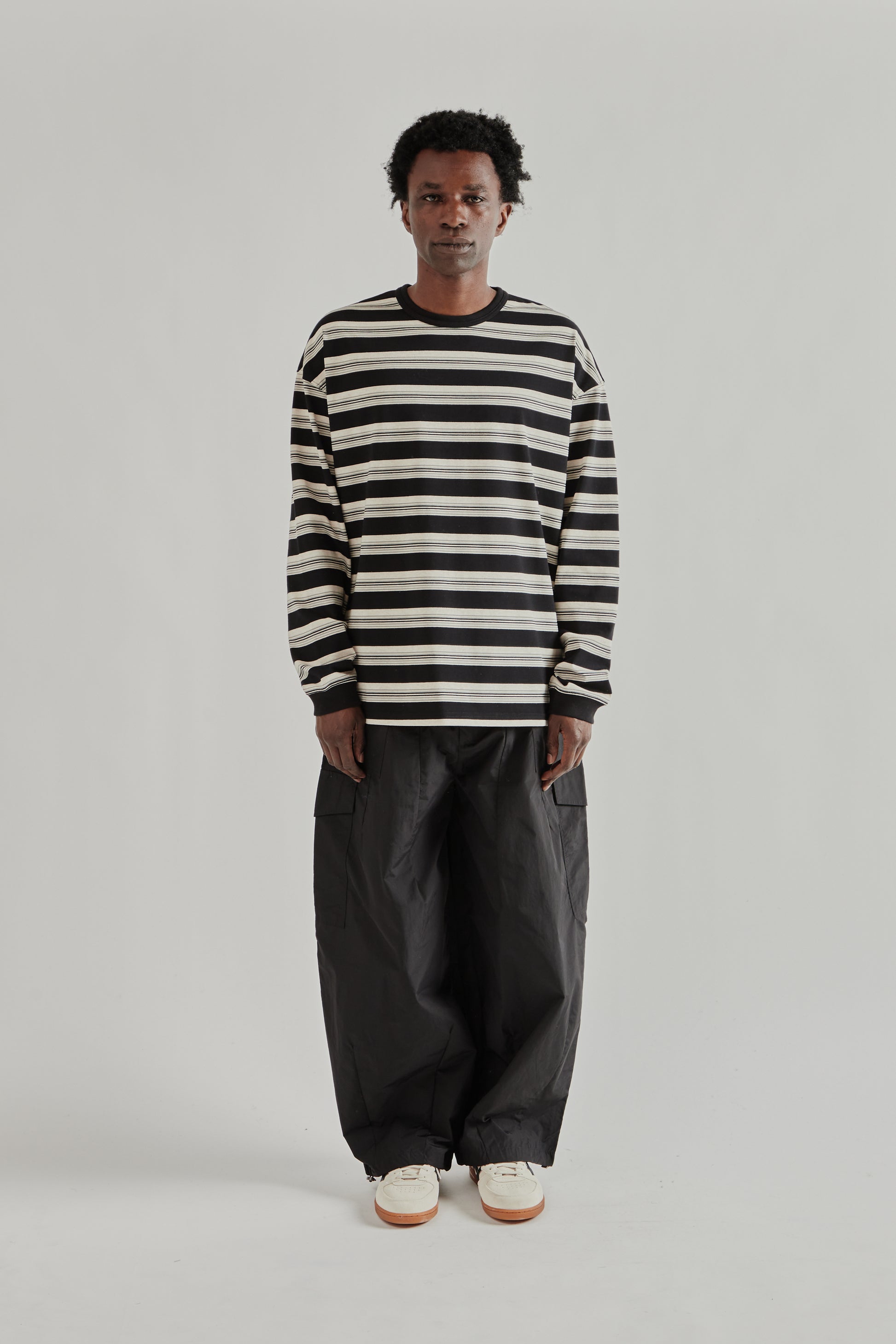 Frizmworks SS26 Block Stripe Long Sleeve Tee- Black4621