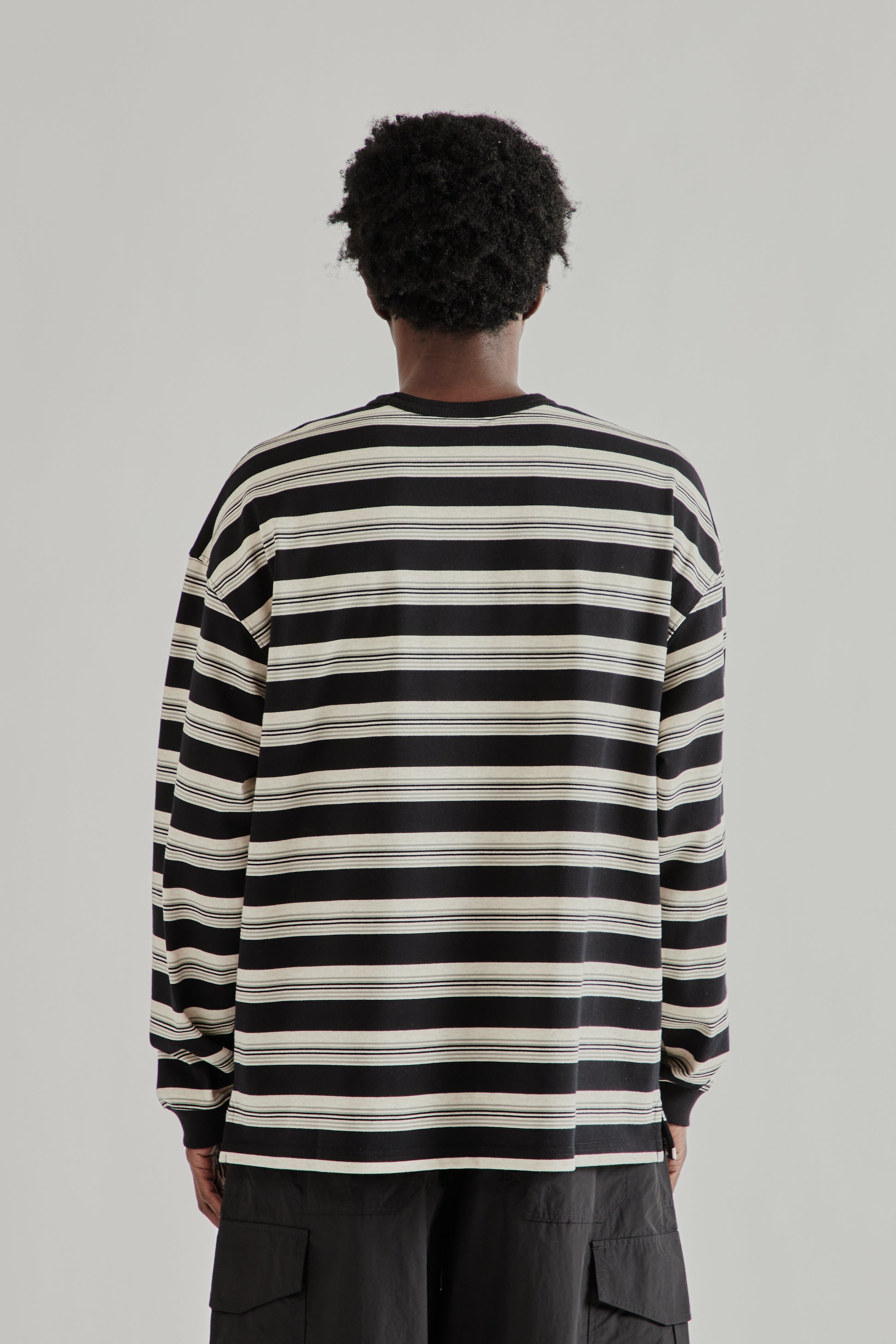 Frizmworks SS26 Block Stripe Long Sleeve Tee- Black4634