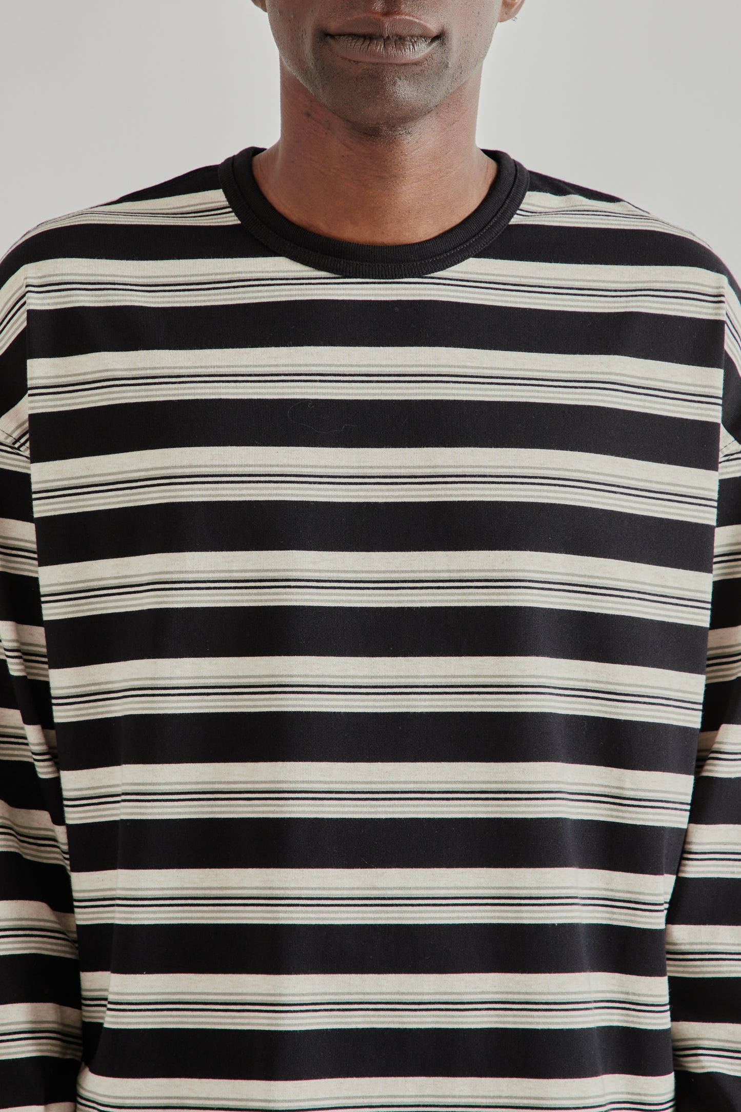 Frizmworks SS26 Block Stripe Long Sleeve Tee- Black4637