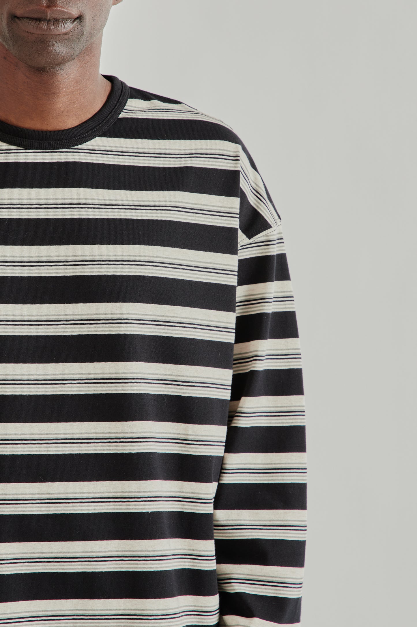 Frizmworks SS26 Block Stripe Long Sleeve Tee- Black4638