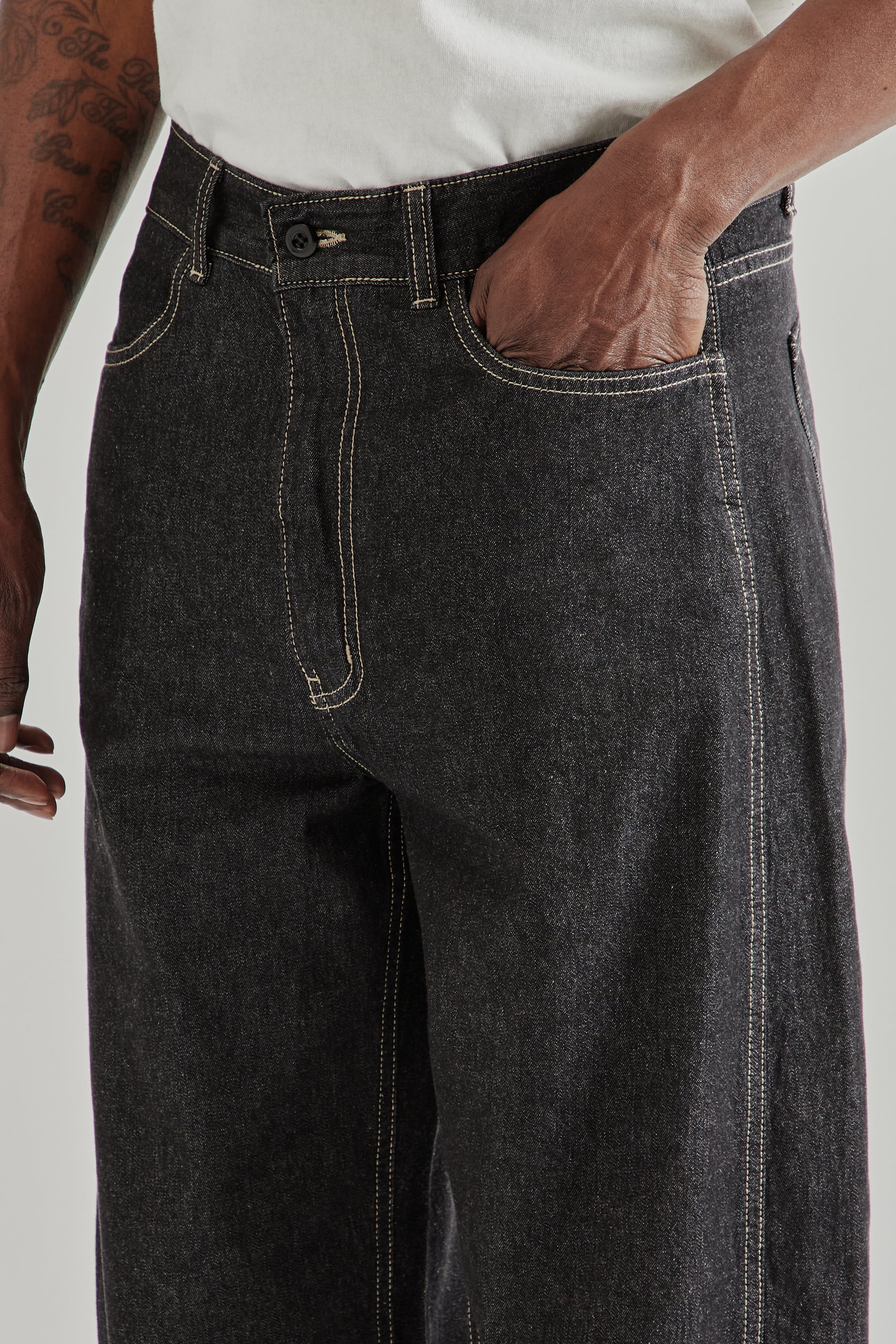 Frizmworks SS26 Curved Denim Pants Black 7