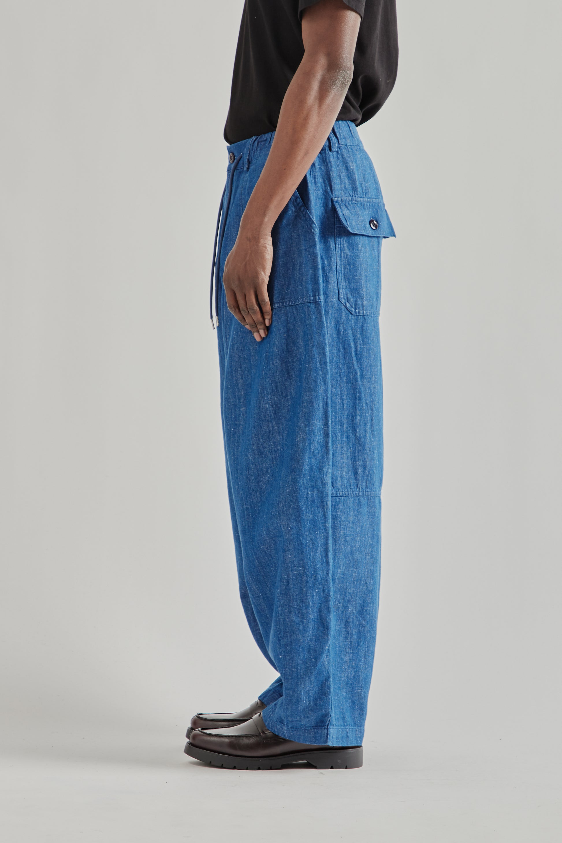 Frizmworks SS26 Denim Balloon Pants Blue 3