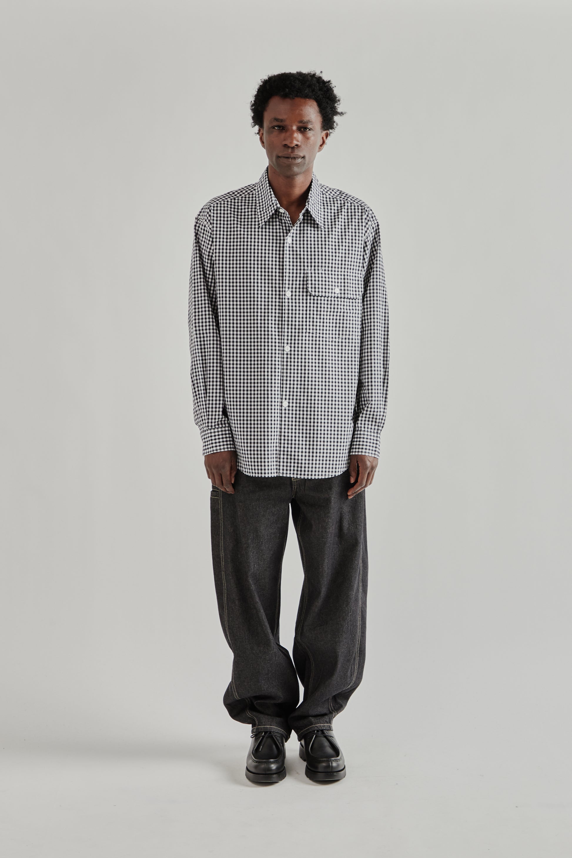 Frizmworks SS26 Ease Gingham Check Shirt Black4217 c47fbbcd-3c6b-4889-96eb-94dea1982c86