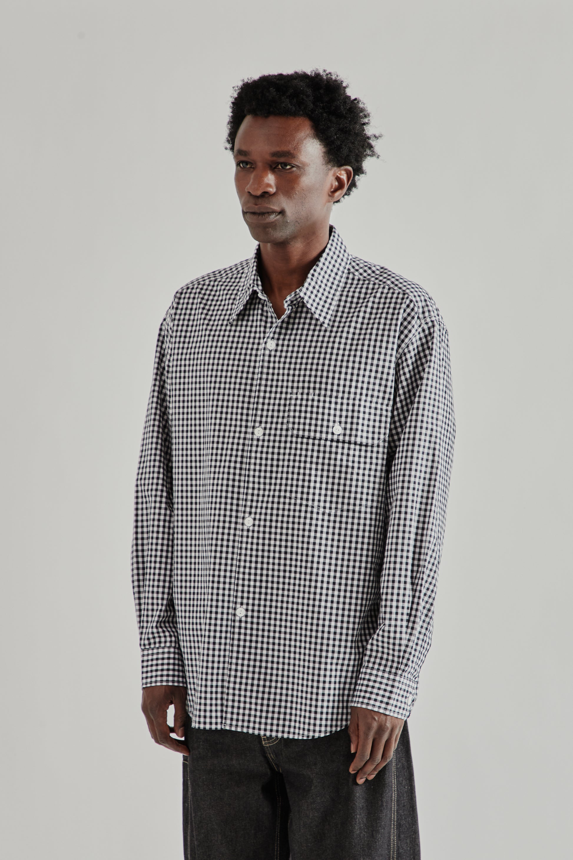 Frizmworks SS26 Ease Gingham Check Shirt Black4223 afb7b609-bb53-4314-865e-83dd5fb622f7