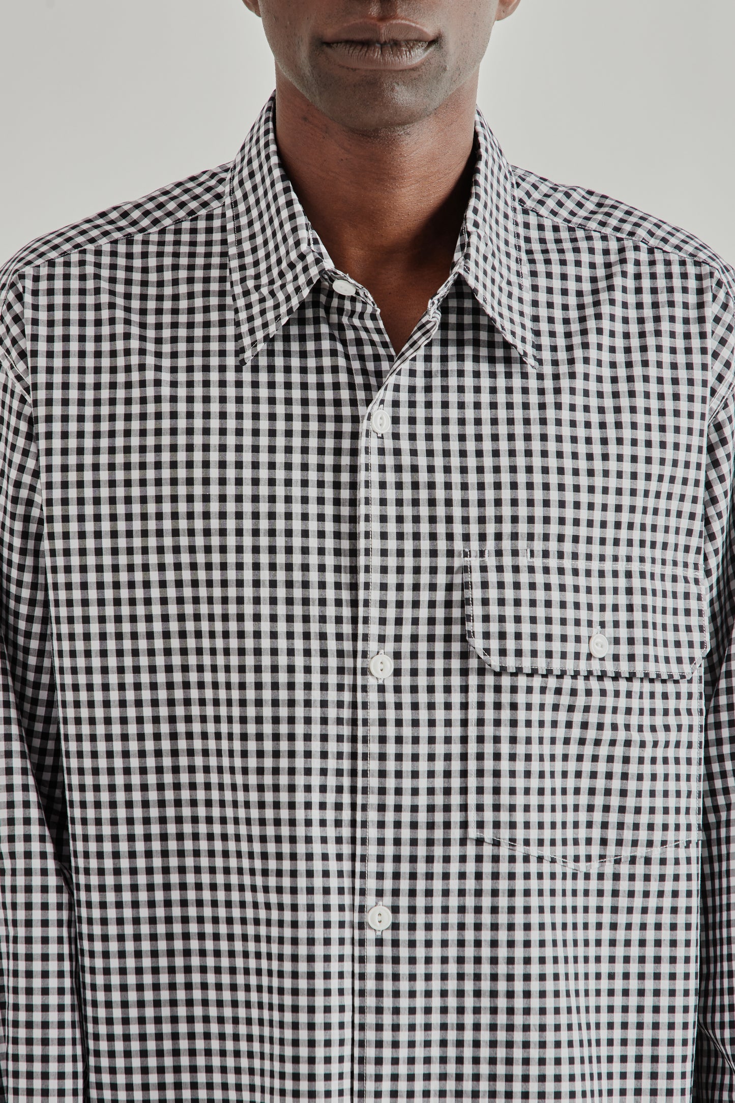 Frizmworks SS26 Ease Gingham Check Shirt Black4231 e86f07fd-c22b-4848-8178-7c33685efcae