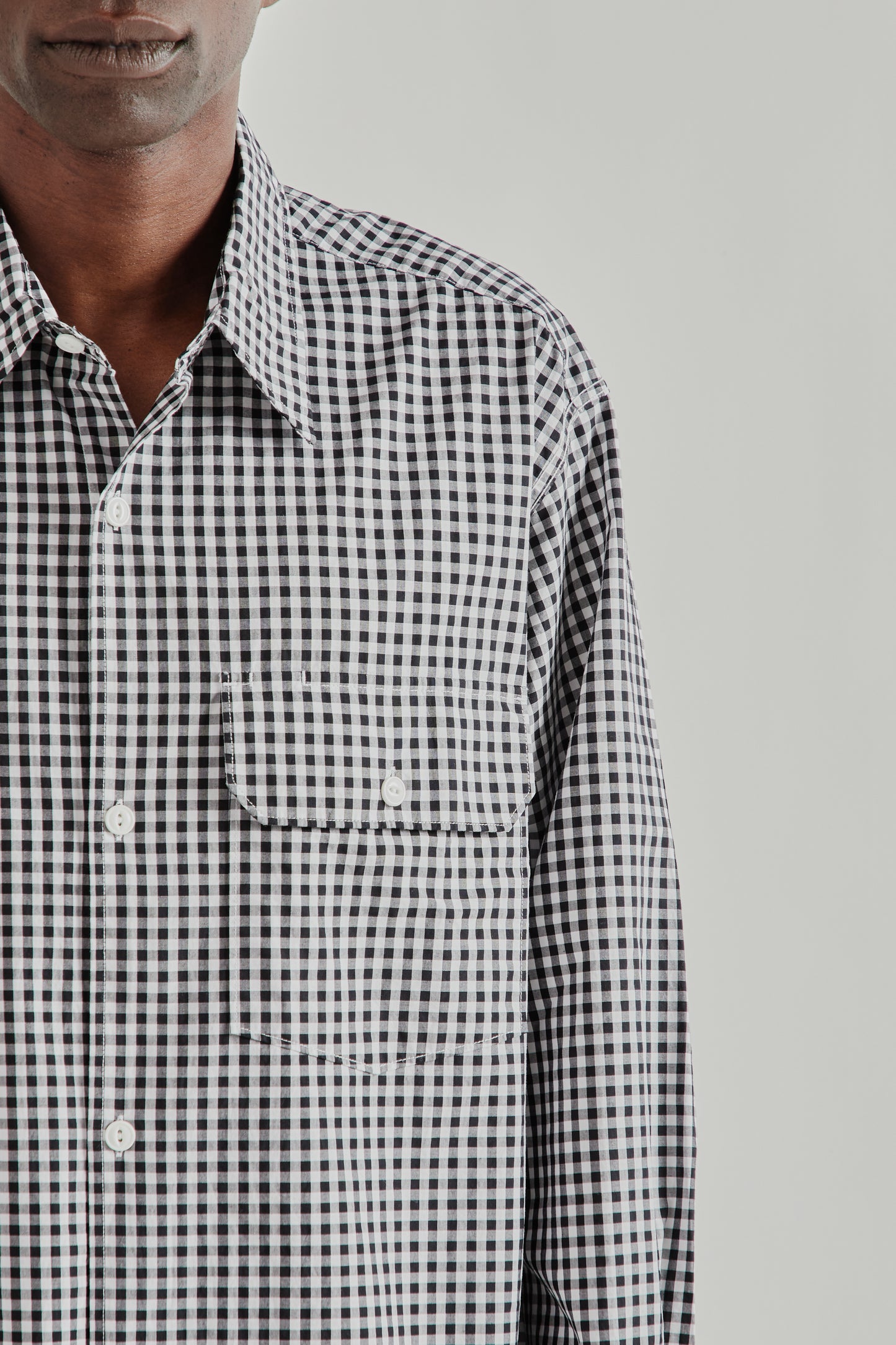Frizmworks SS26 Ease Gingham Check Shirt Black4232 bc5b1a5a-f16f-4cb1-9b55-33a8bfeef0e6