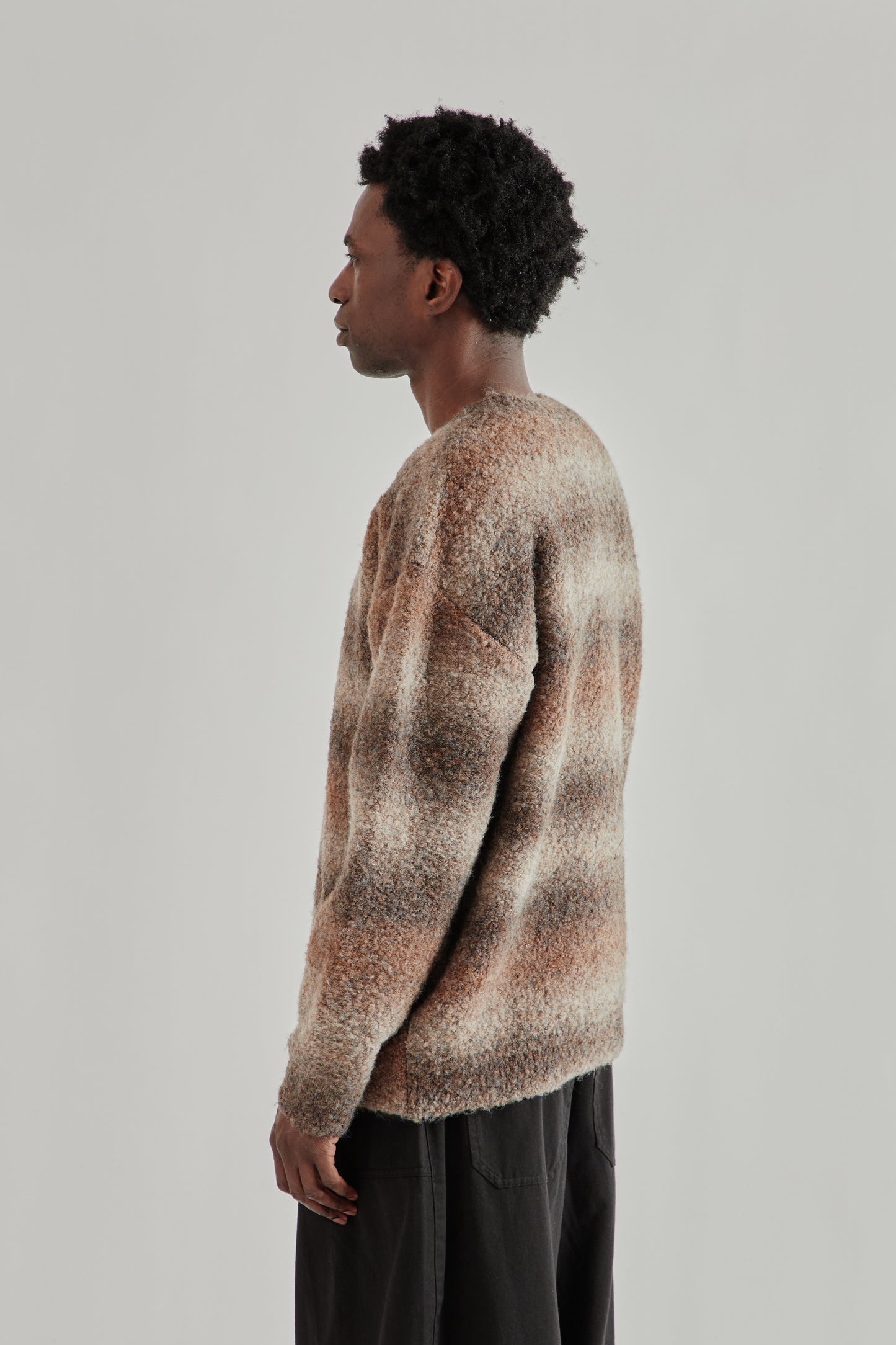 Frizmworks SS26 Gradation Boucle Knit Brown4514