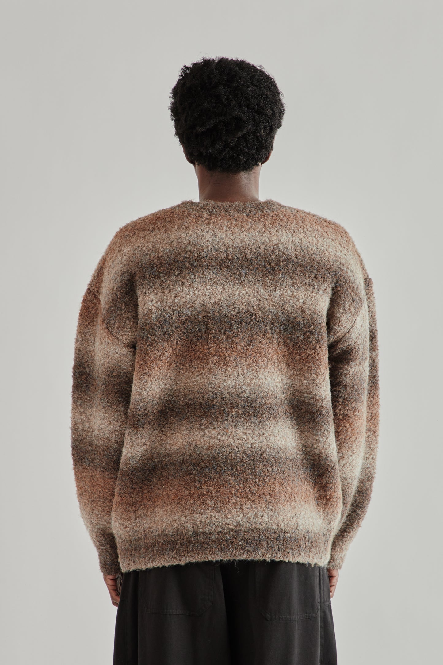 Frizmworks SS26 Gradation Boucle Knit Brown4517
