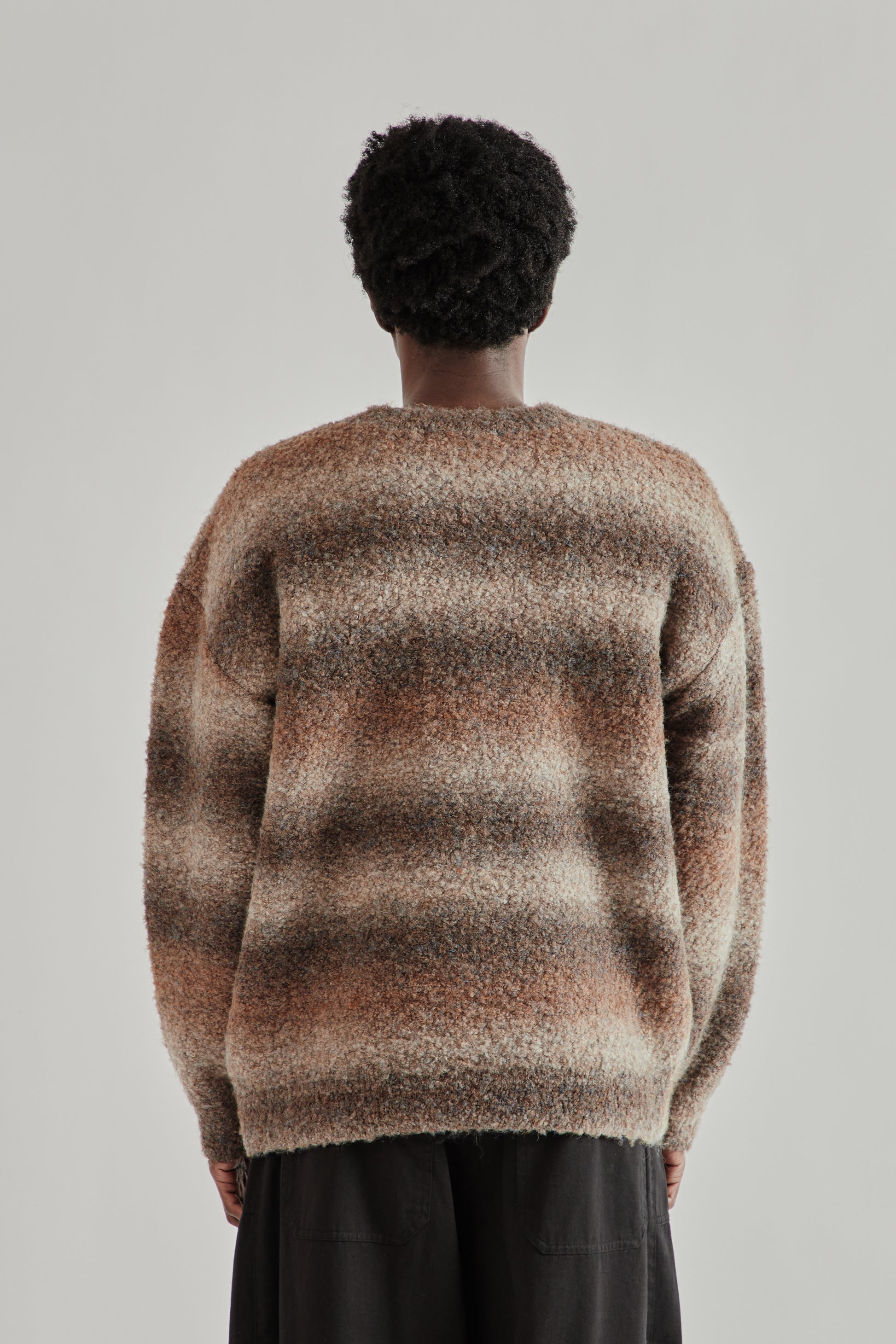 Frizmworks SS26 Gradation Boucle Knit Brown4517