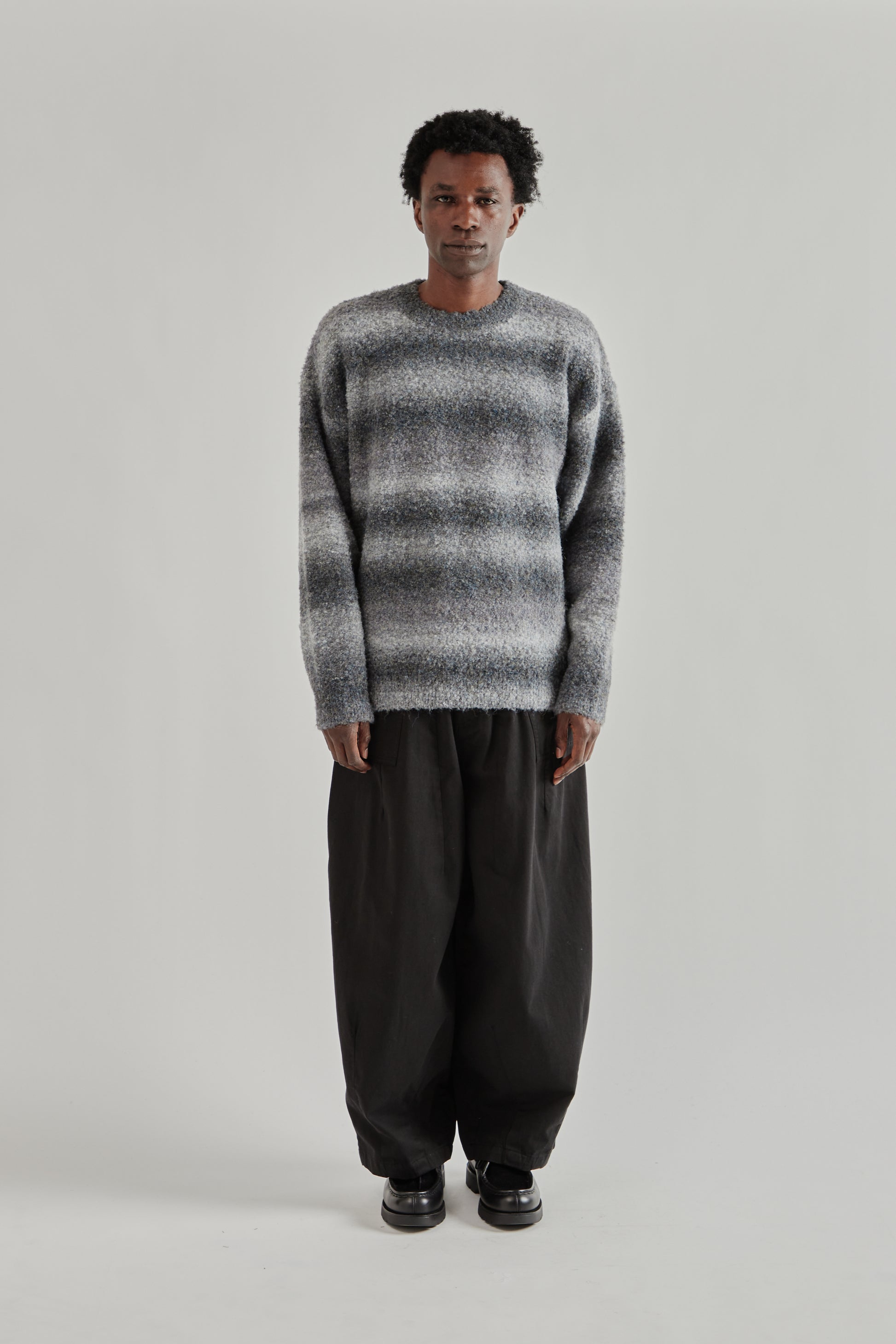 Frizmworks SS26 Gradation Boucle Knit Grey4480