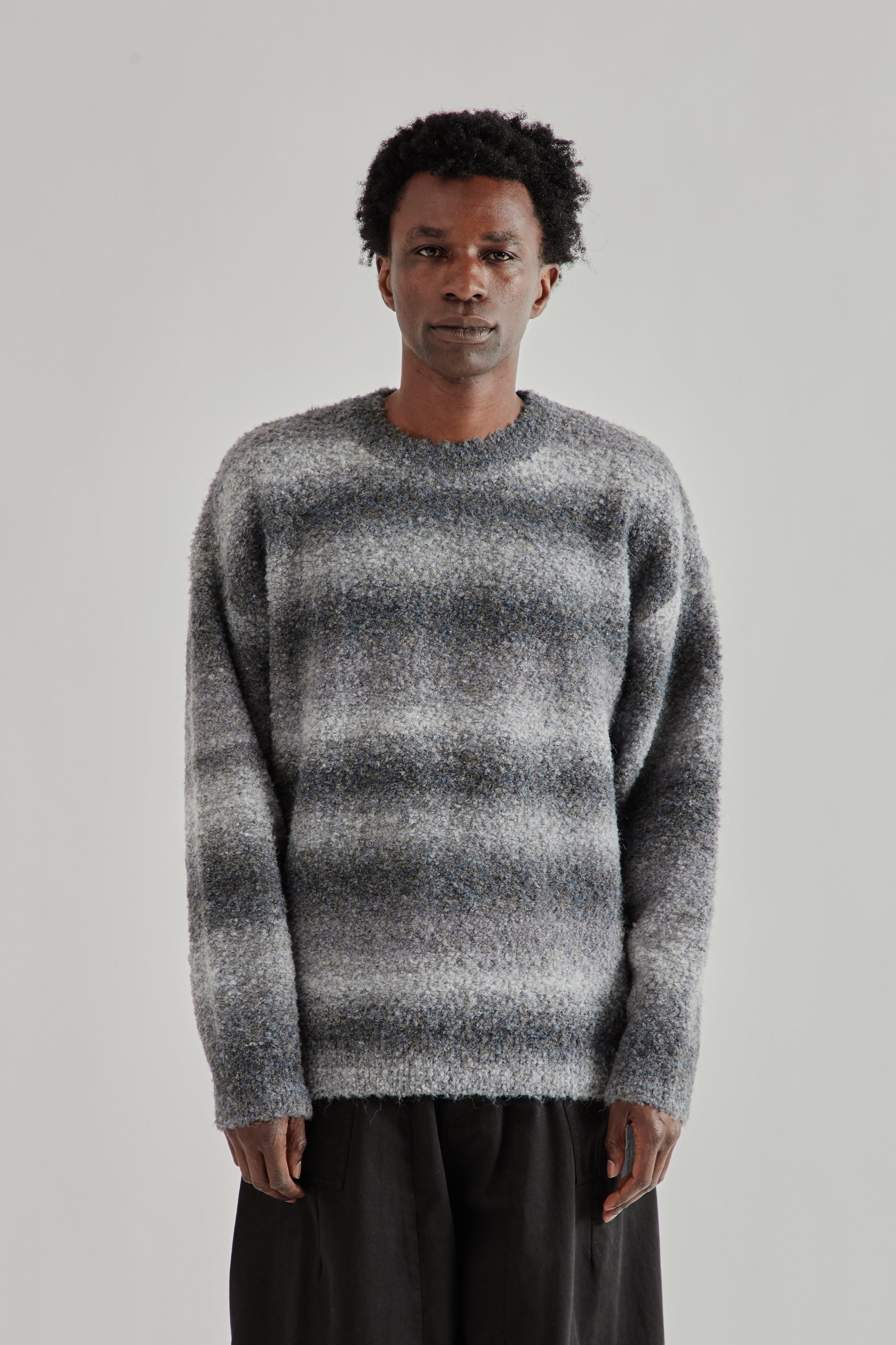 Frizmworks SS26 Gradation Boucle Knit Grey4483