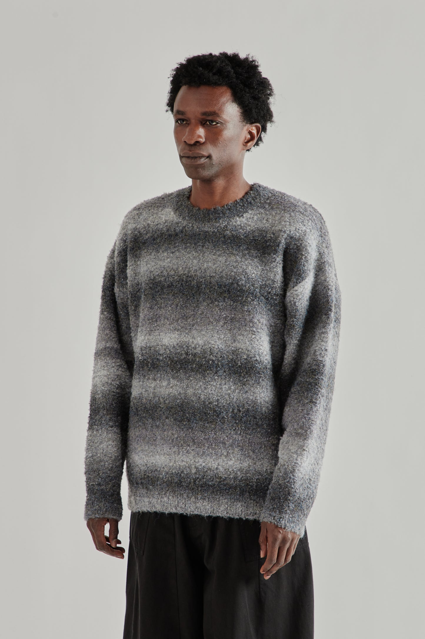 Frizmworks SS26 Gradation Boucle Knit Grey4487