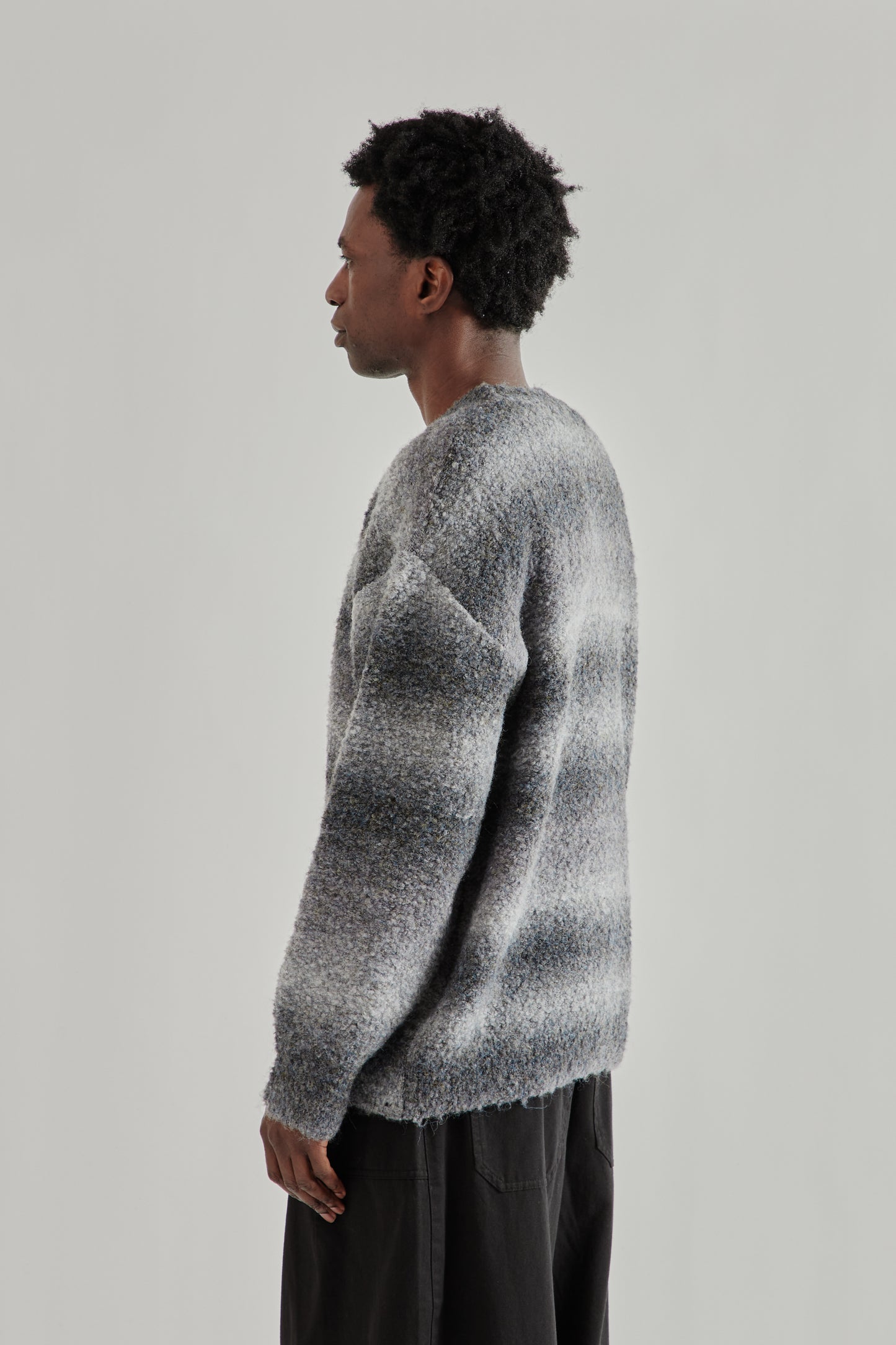 Frizmworks SS26 Gradation Boucle Knit Grey4490