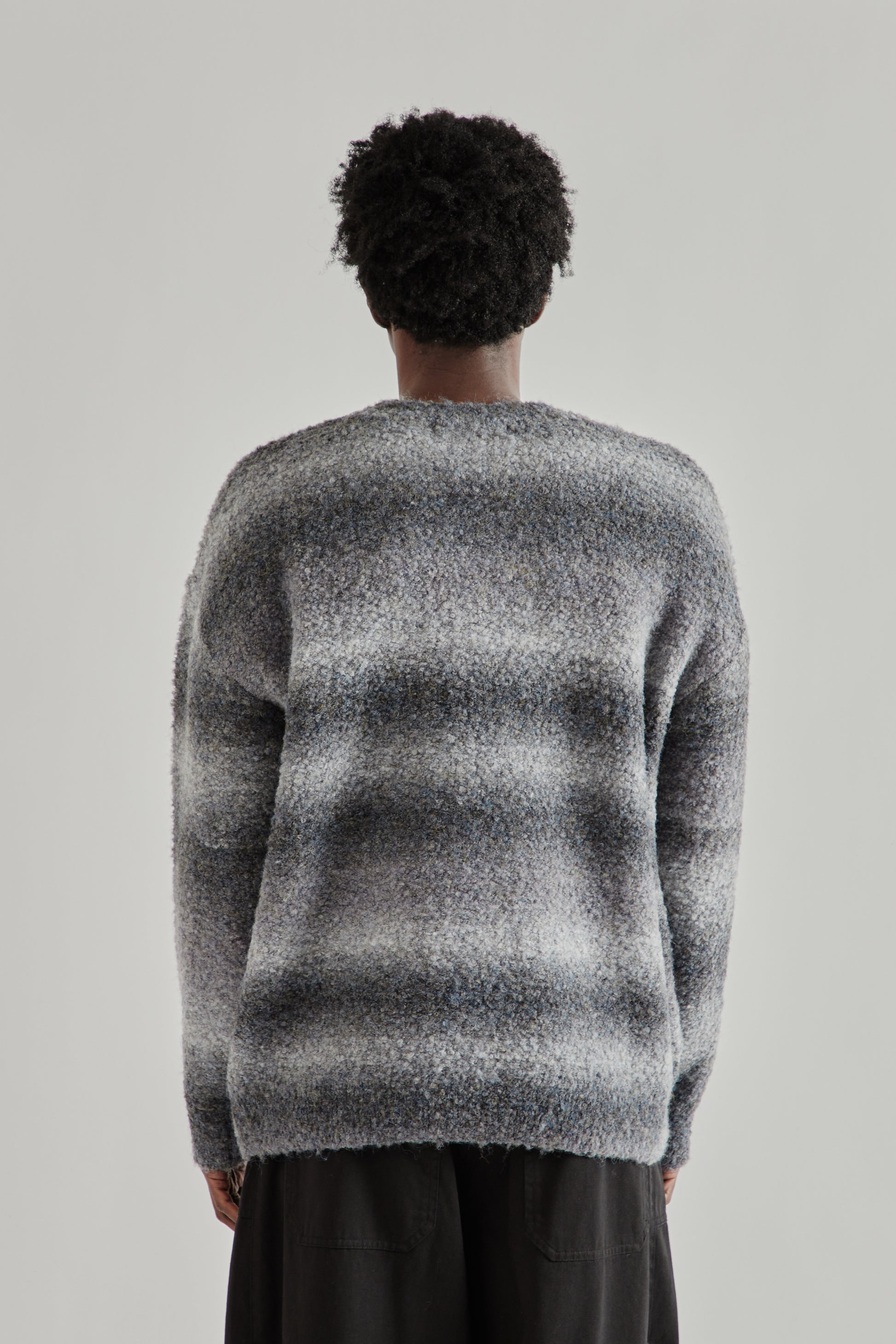 Frizmworks SS26 Gradation Boucle Knit Grey4493