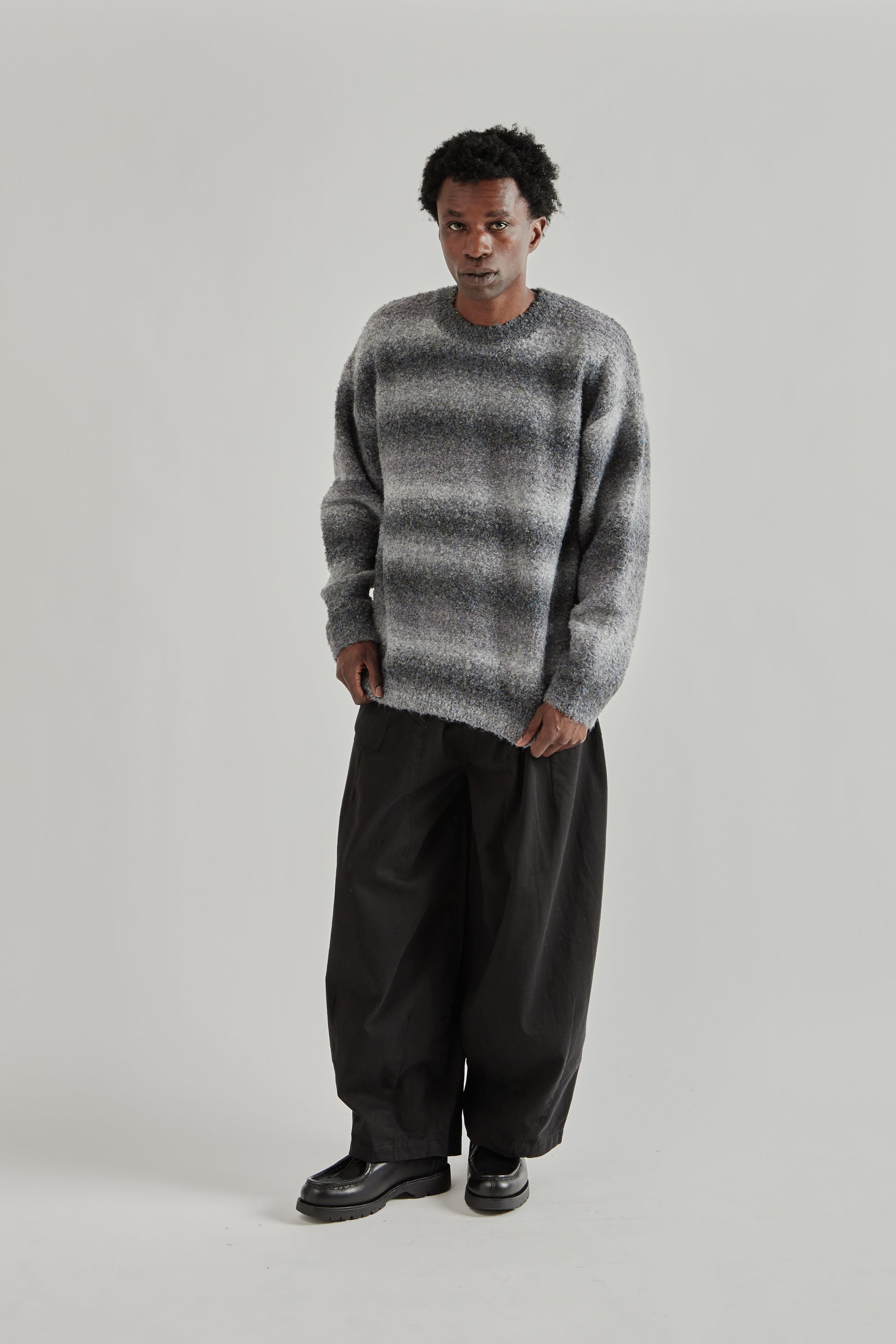 Frizmworks SS26 Gradation Boucle Knit Grey4501