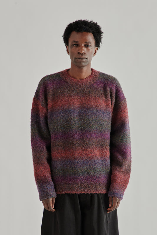 Frizmworks SS26 Gradation Boucle Knit Purple4532