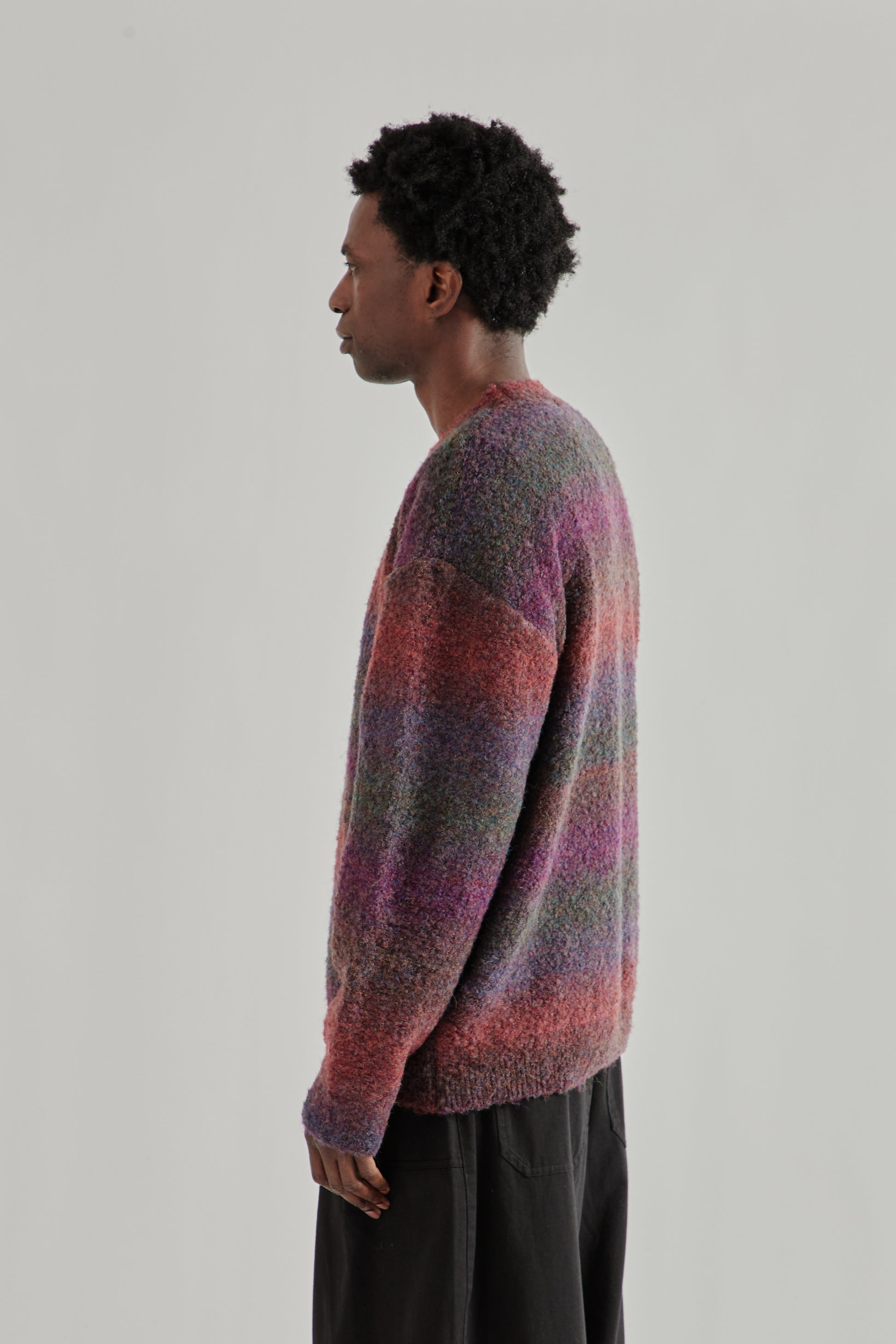 Frizmworks SS26 Gradation Boucle Knit Purple4538