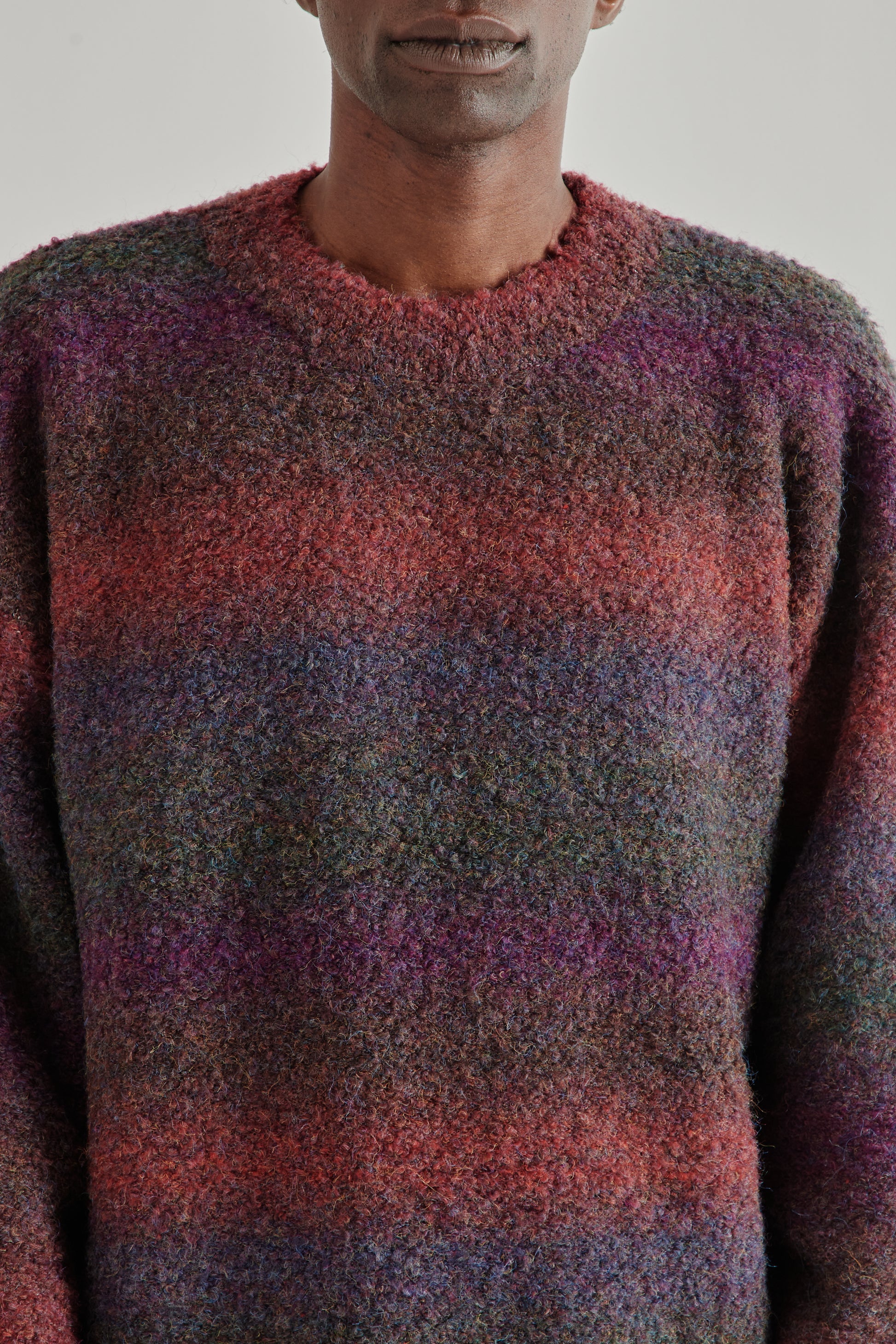 Frizmworks SS26 Gradation Boucle Knit Purple4543