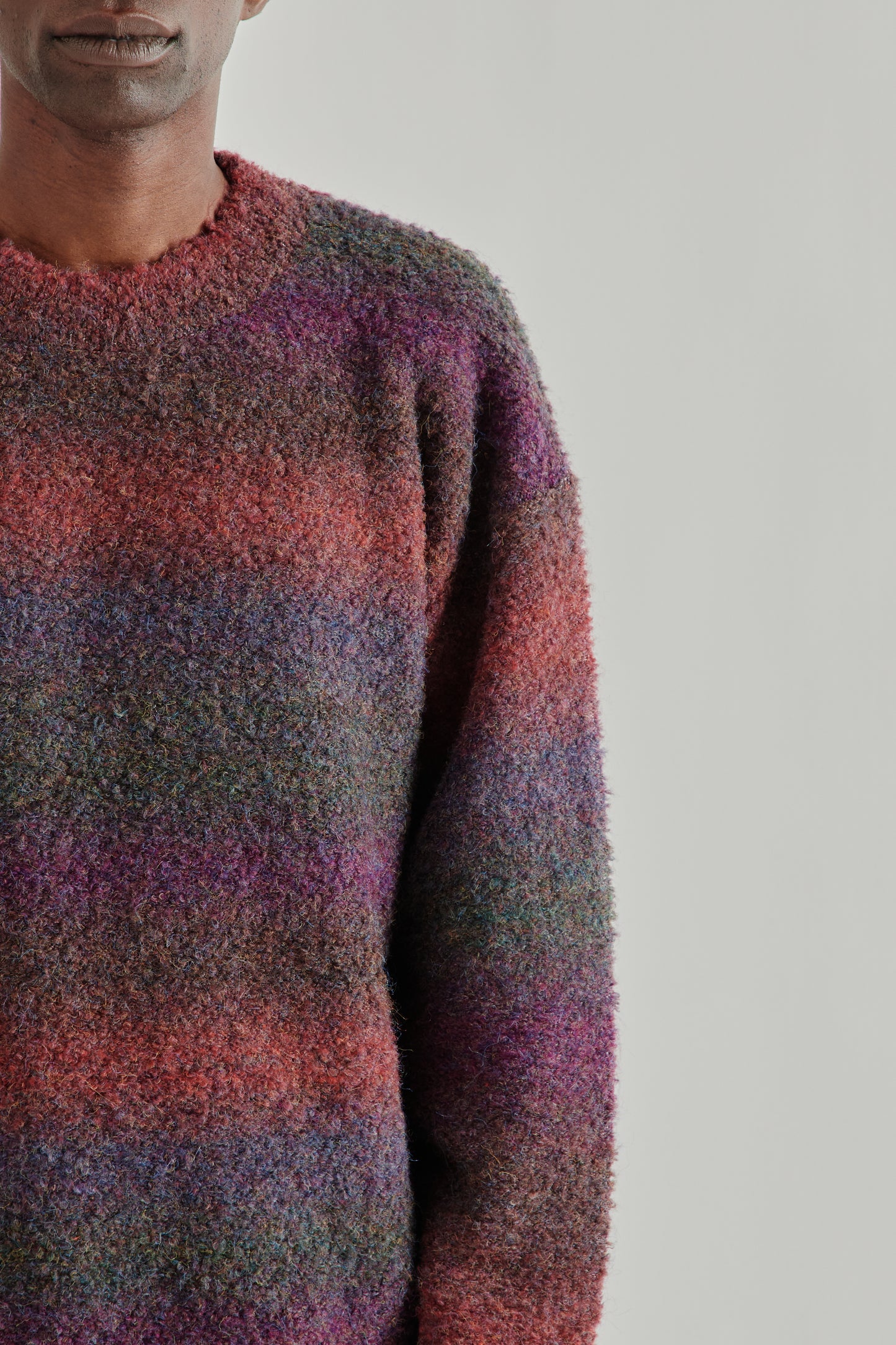 Frizmworks SS26 Gradation Boucle Knit Purple4544