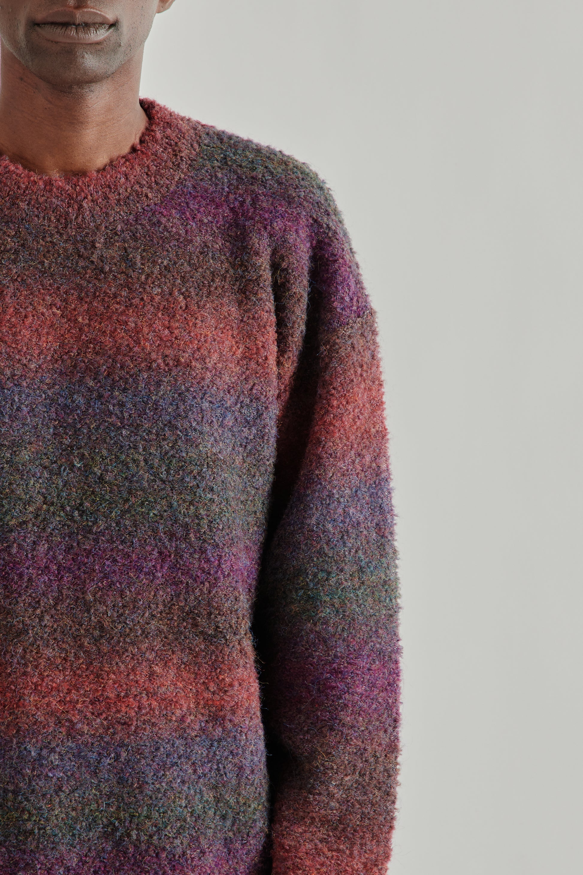 Frizmworks SS26 Gradation Boucle Knit Purple4544