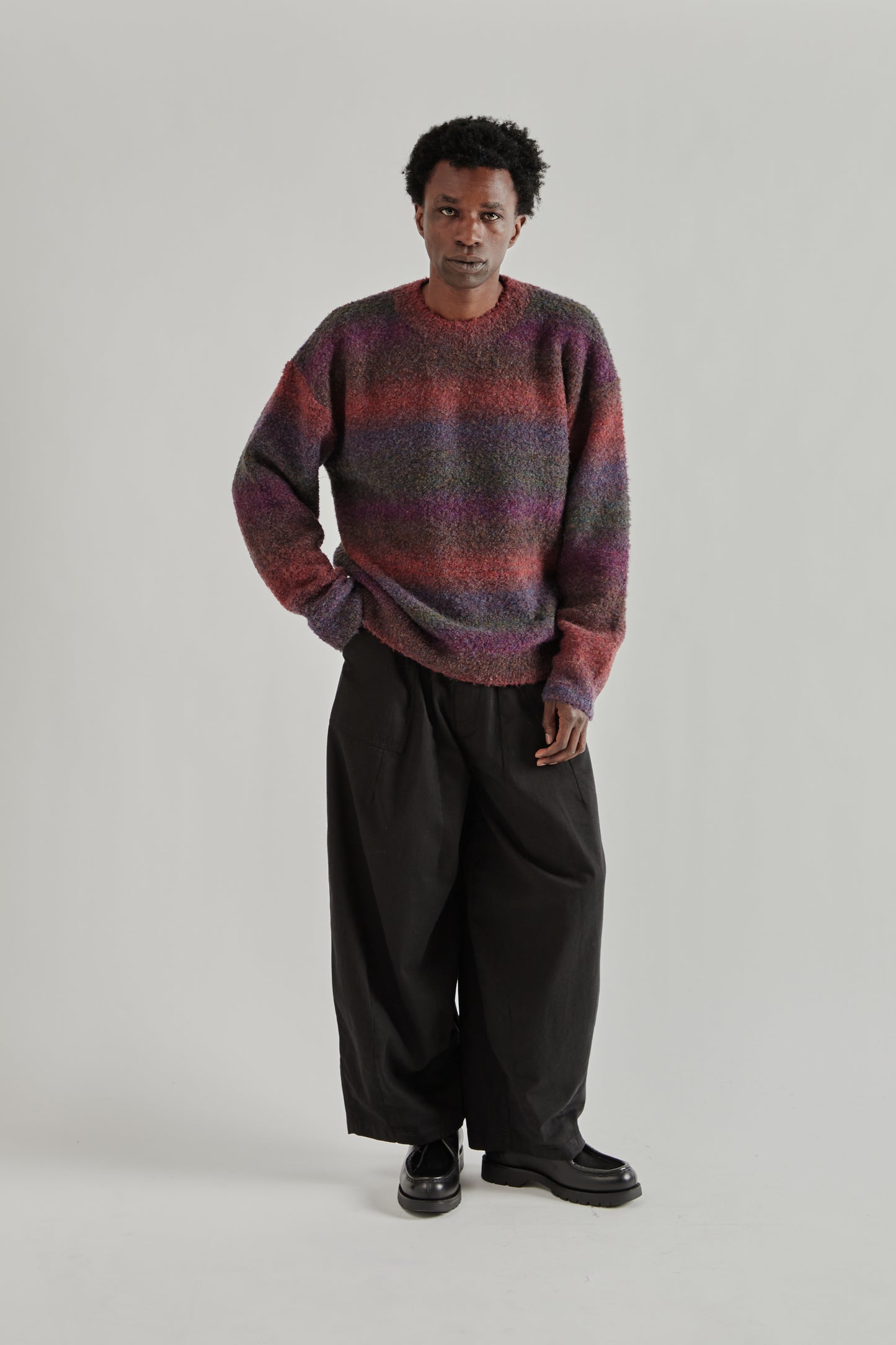 Frizmworks SS26 Gradation Boucle Knit Purple4549