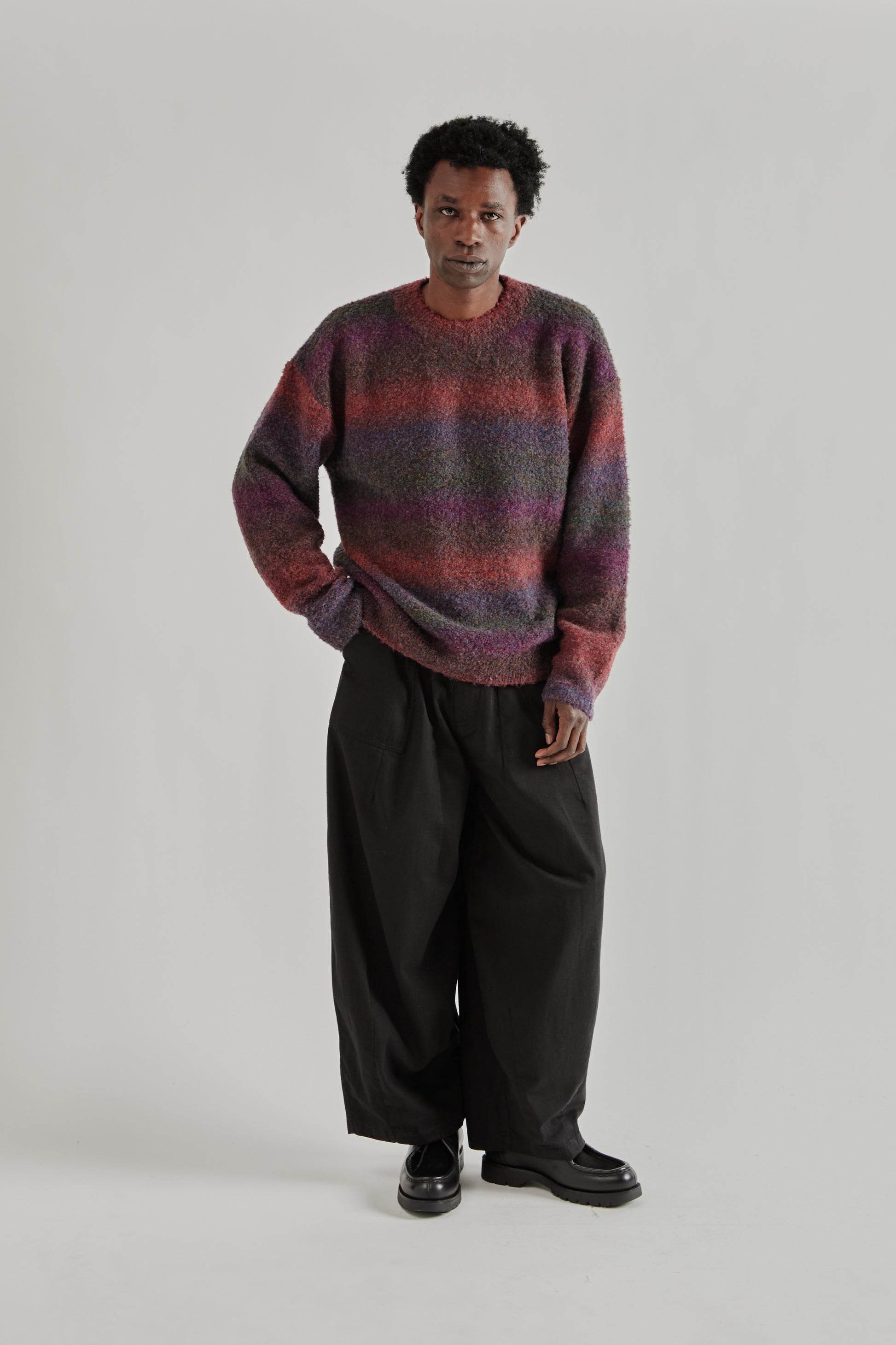Frizmworks SS26 Gradation Boucle Knit Purple4549