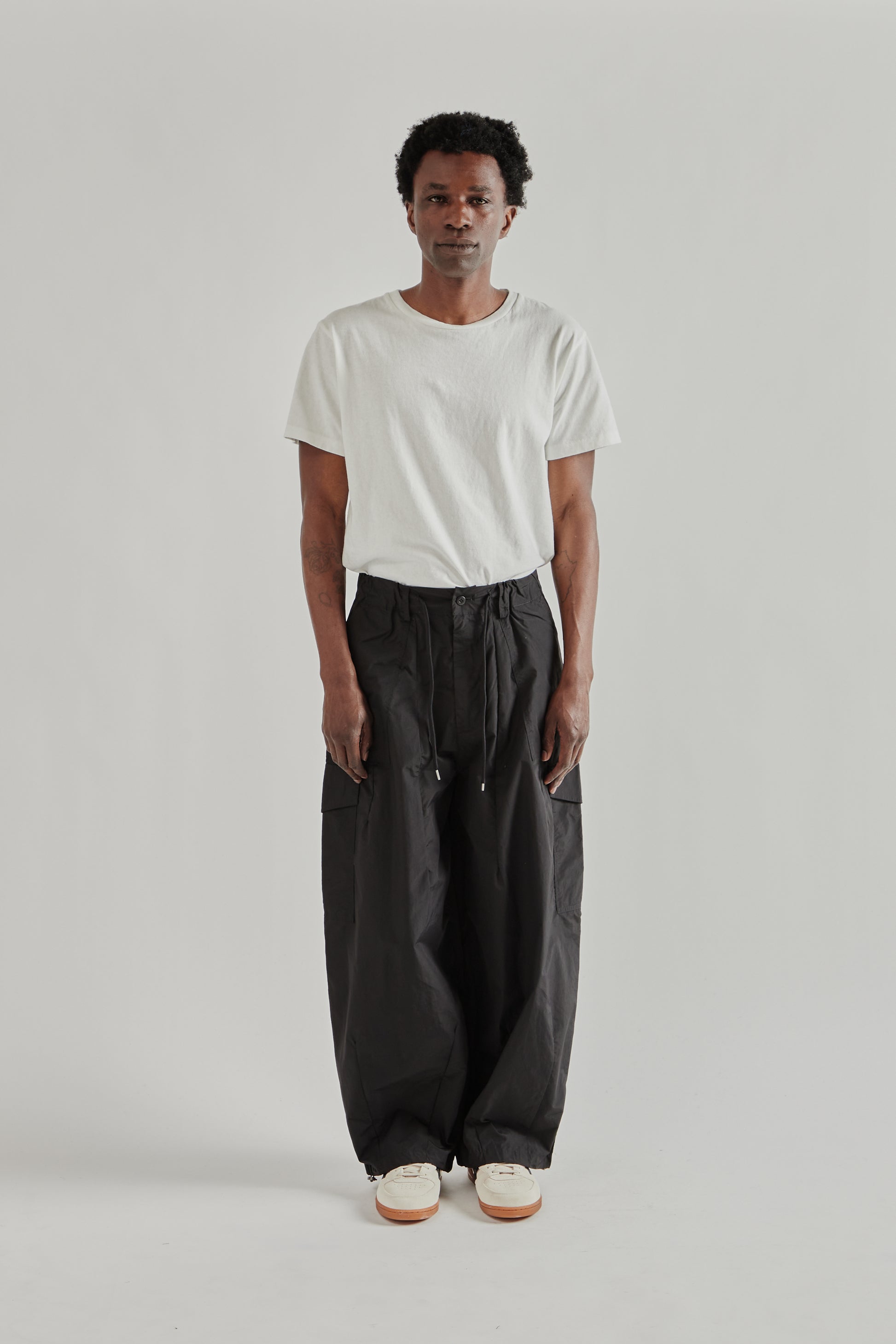 Frizmworks SS26 Nylon Cargo Balloon Pants Black4594