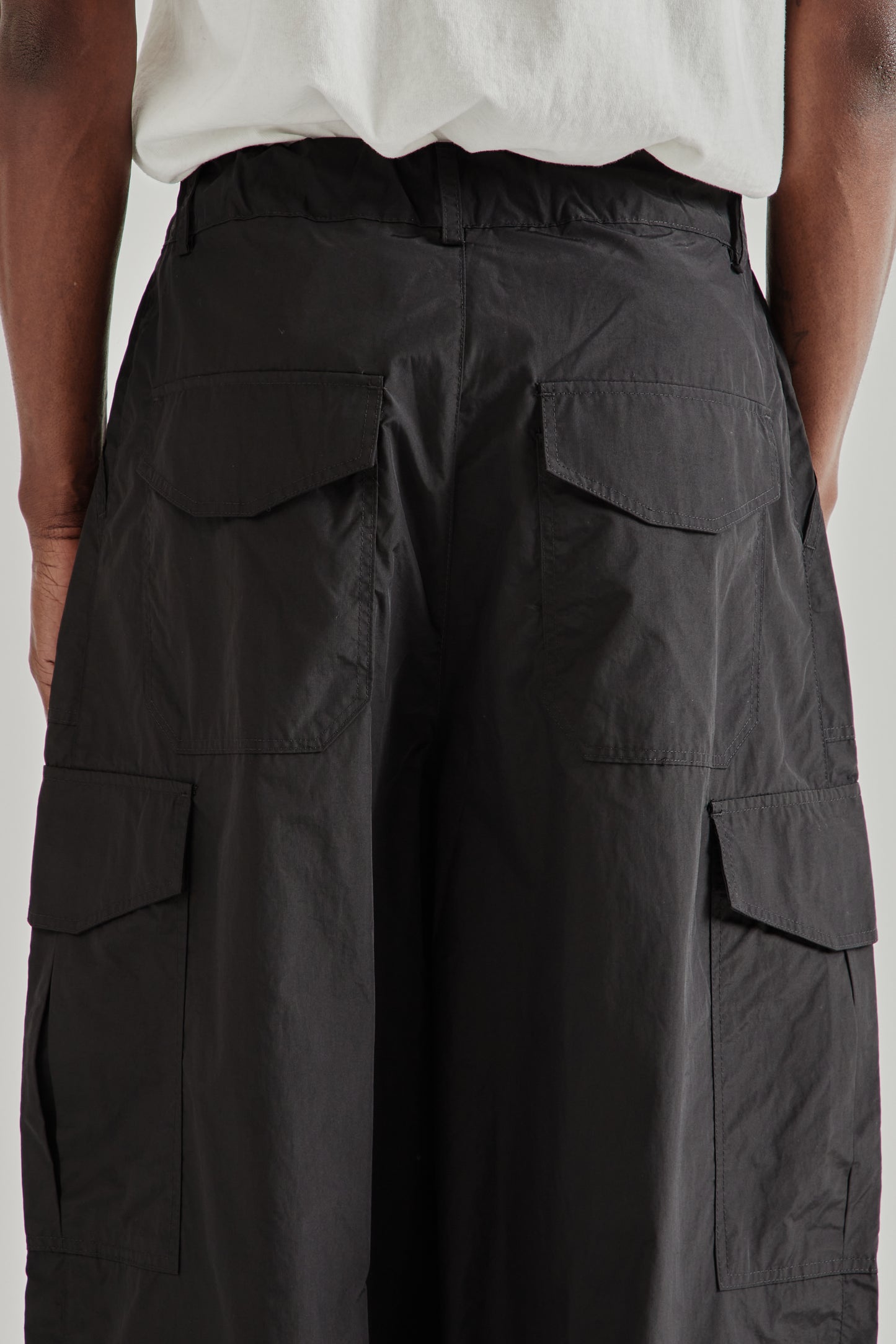 Frizmworks SS26 Nylon Cargo Balloon Pants Black4605